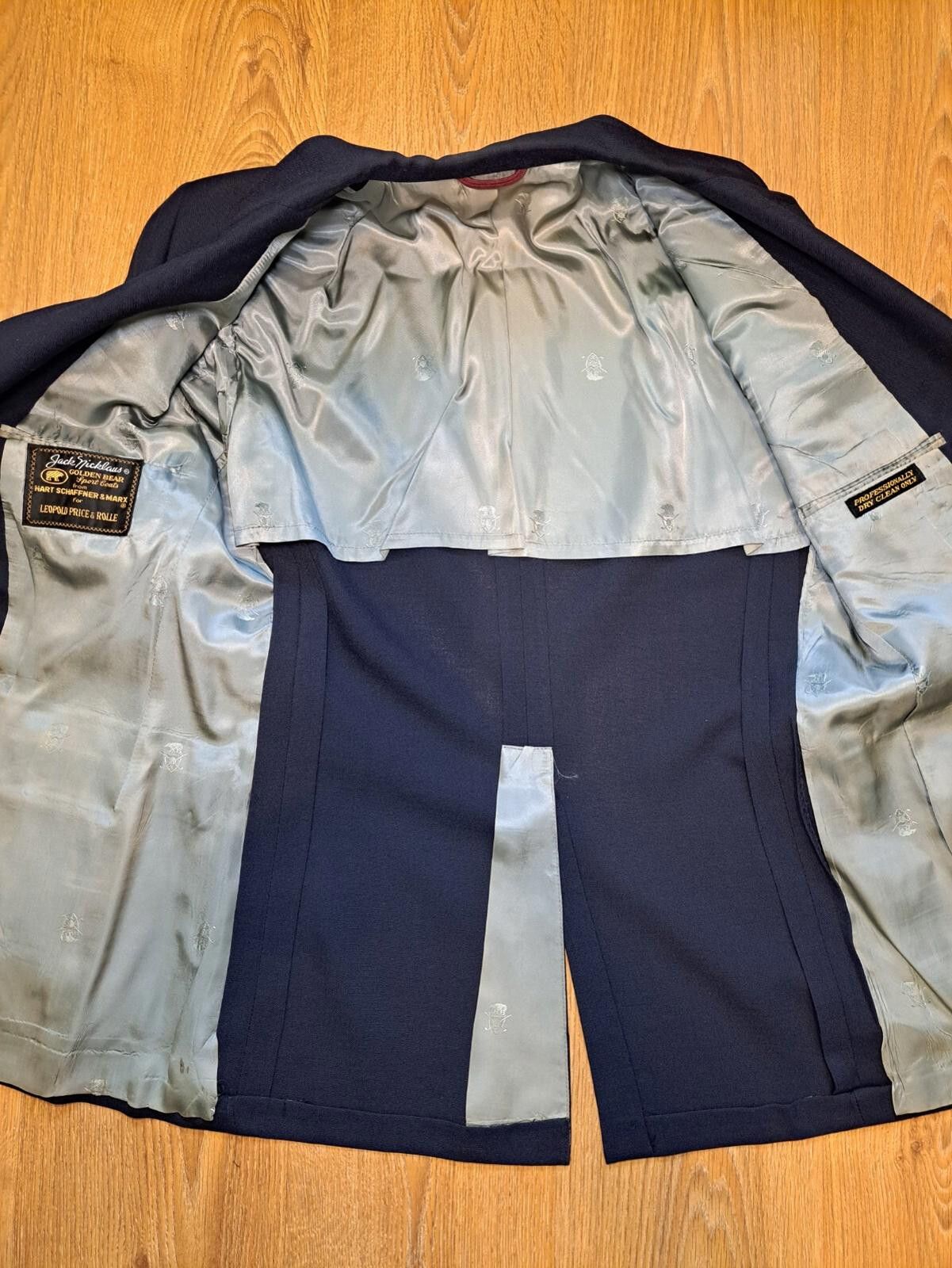 Hart Schaffner Marx VINTAGE Hart Schaffner Marx Jack Nicklaus Blazer 42R Navy Size 42R - 10 Thumbnail