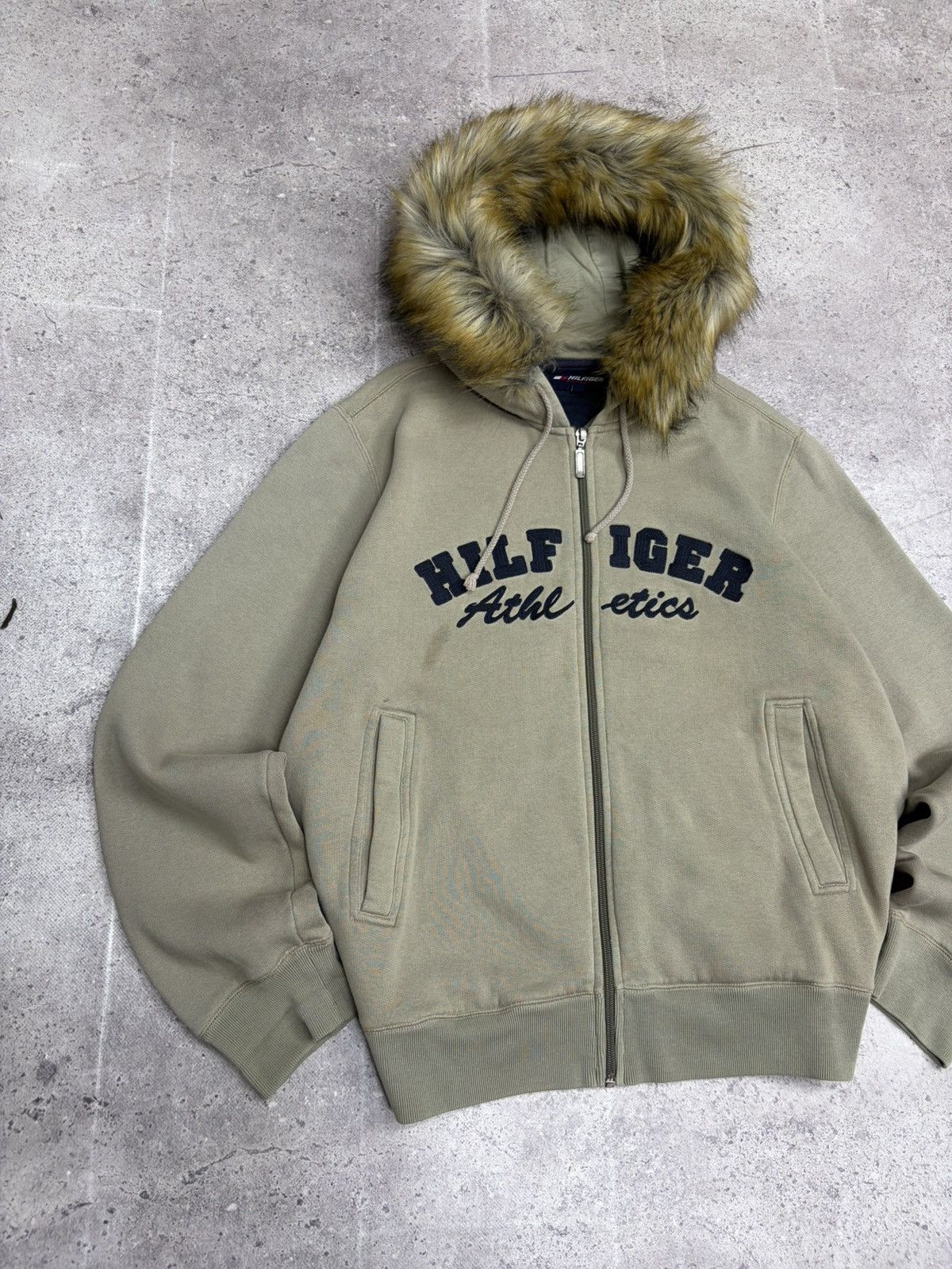 If Six Was Nine Tommy Hilfiger Fur Hood Zip Hoodie Y2K Archive Streetwear Size US M / EU 48-50 / 2 - 6 Thumbnail
