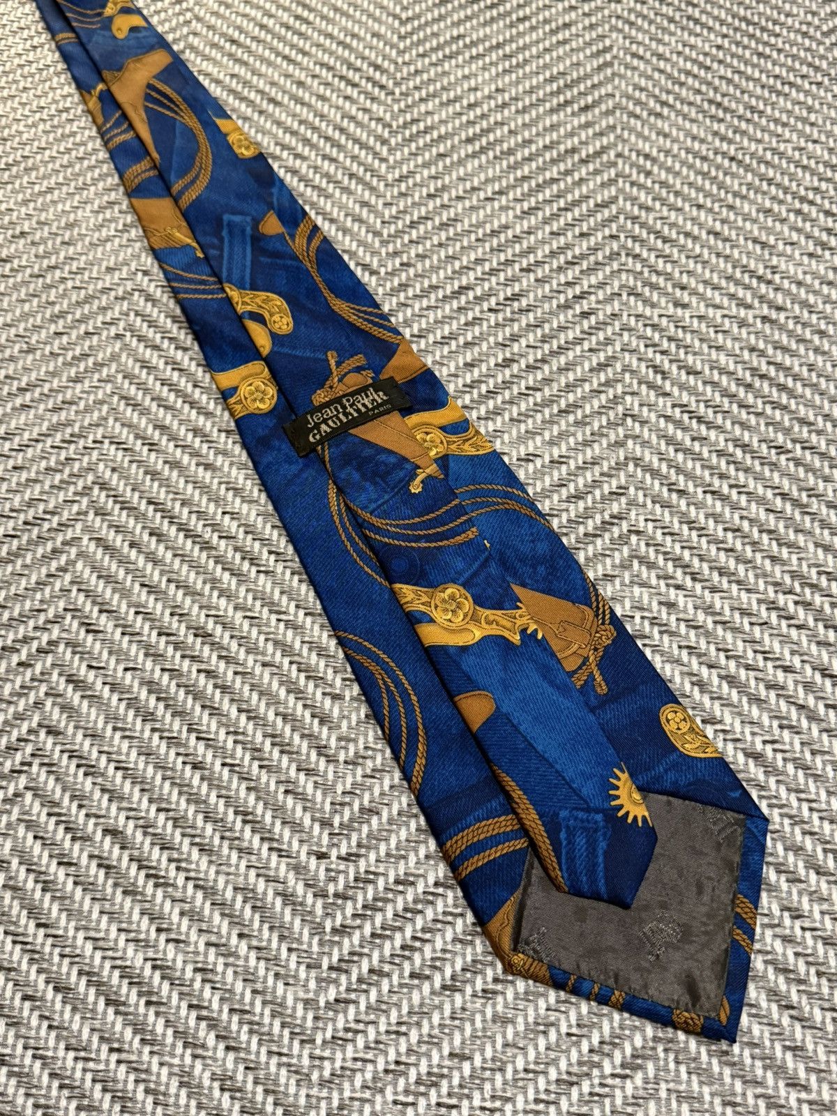 Jean Paul Gaultier JEAN PAUL GAULTIER 00s HERMES PERIOD TIE Size ONE SIZE - 4 Thumbnail