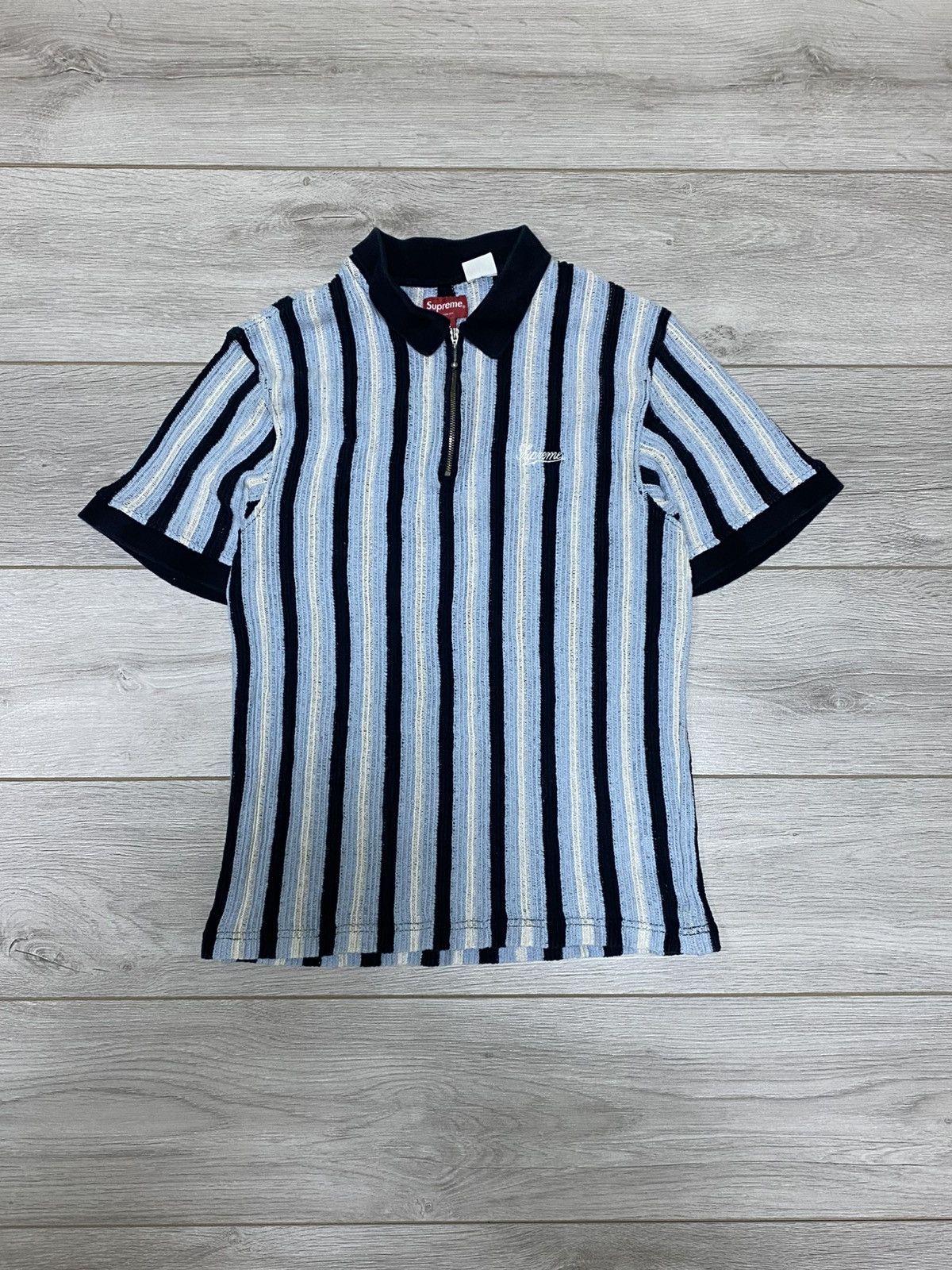 Supreme Split Box Logo Red White Green Rugby Polo | Grailed