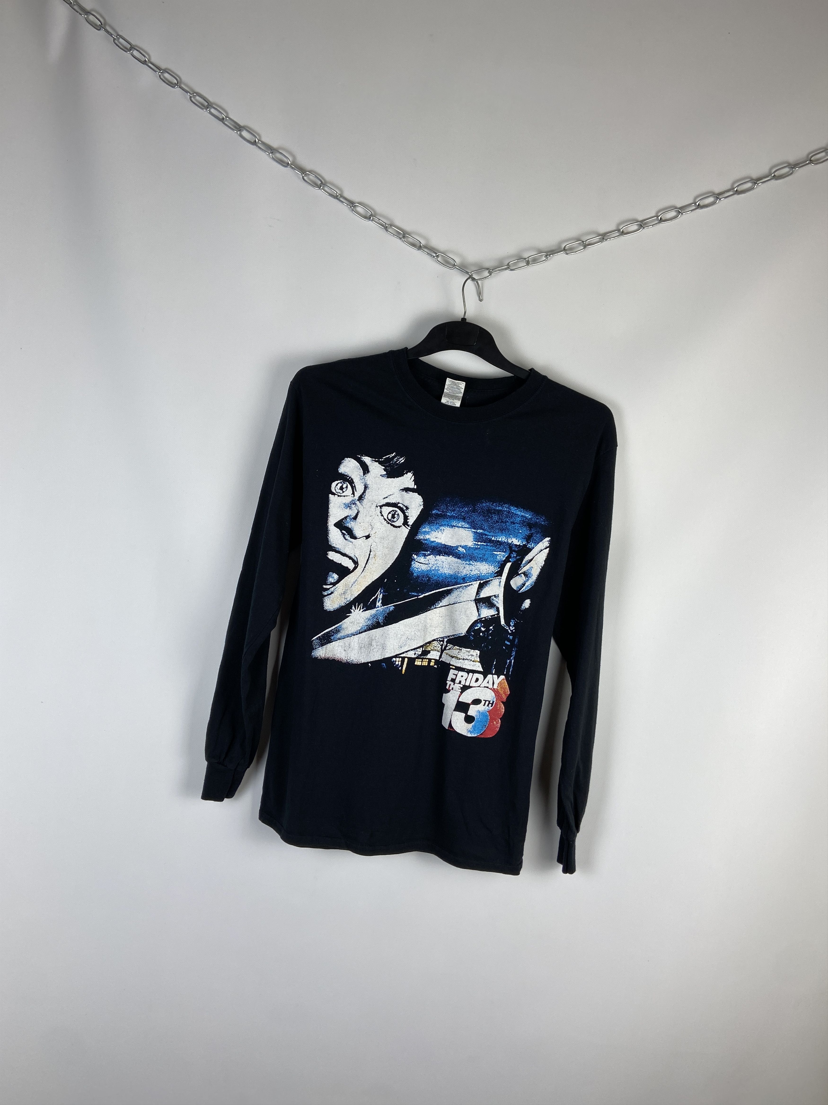 Vintage Vintage Black Long Sleeve 13 Friday Jason Movie Big Print Size US M / EU 48-50 / 2 - 2 Thumbnail