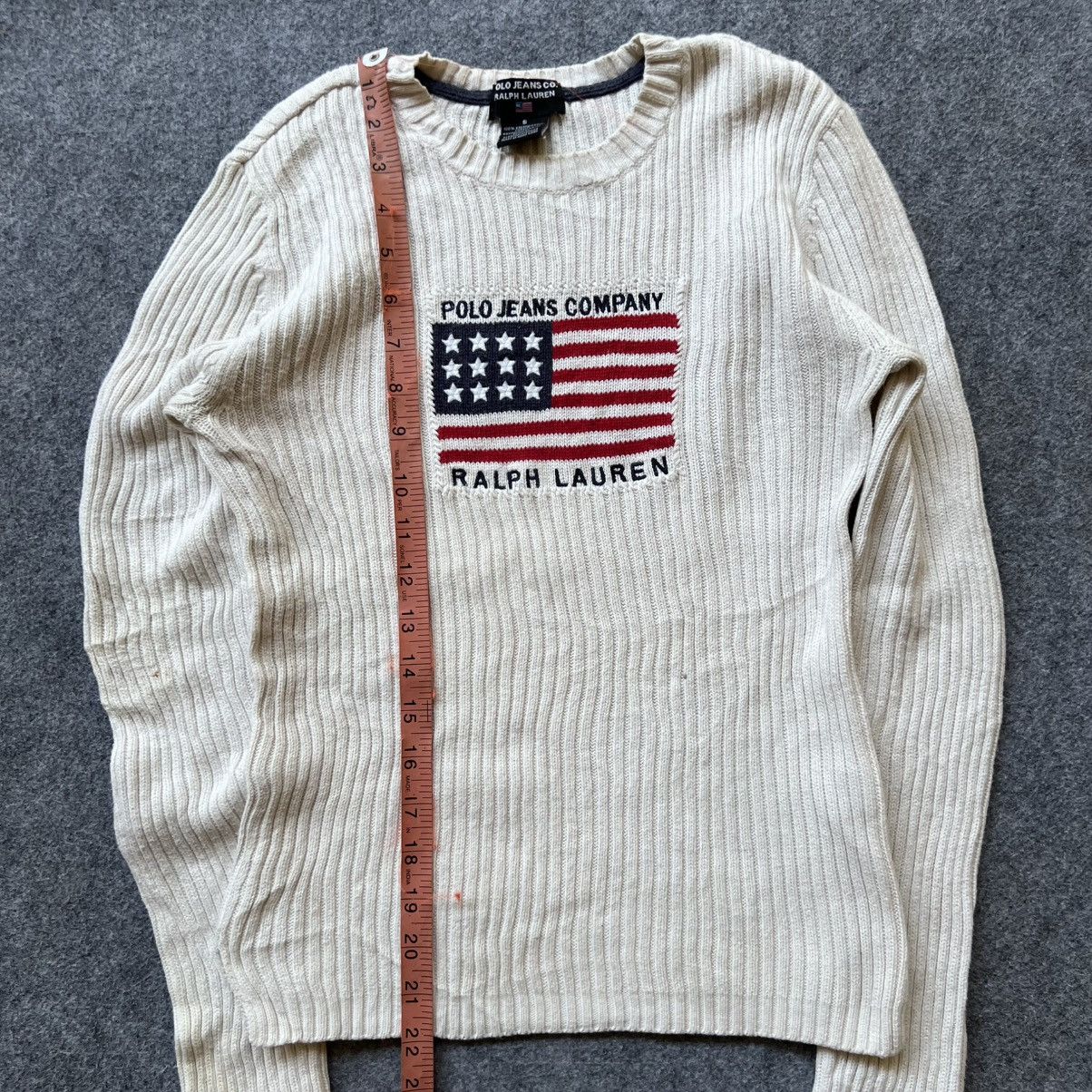 Designer × Polo Ralph Lauren × Vintage Vintage Polo Ralph Lauren American Flag Knit Sweater Size S / US 4 / IT 40 - 8 Thumbnail