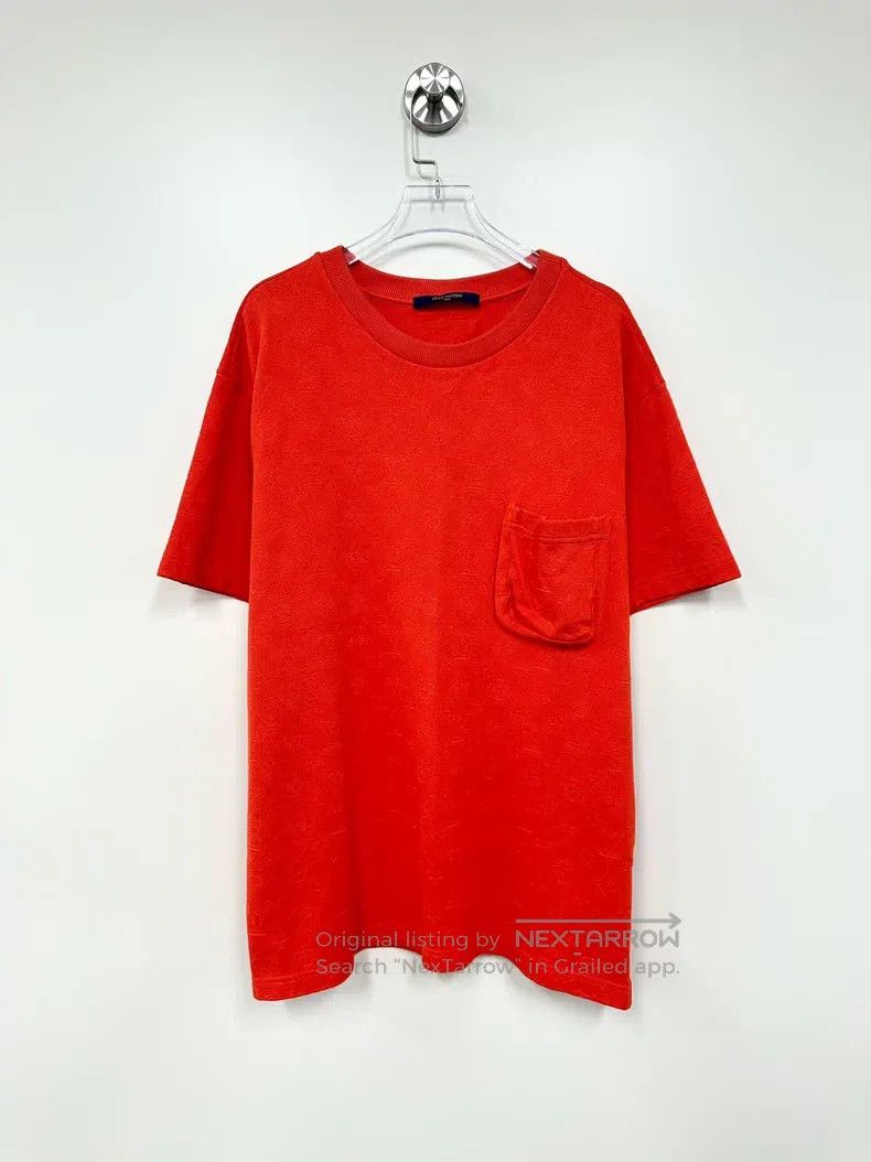 Louis Vuitton Louis Vuitton Orange dark print full logo pocket short sle Size US M / EU 48-50 / 2 - 1 Thumbnail