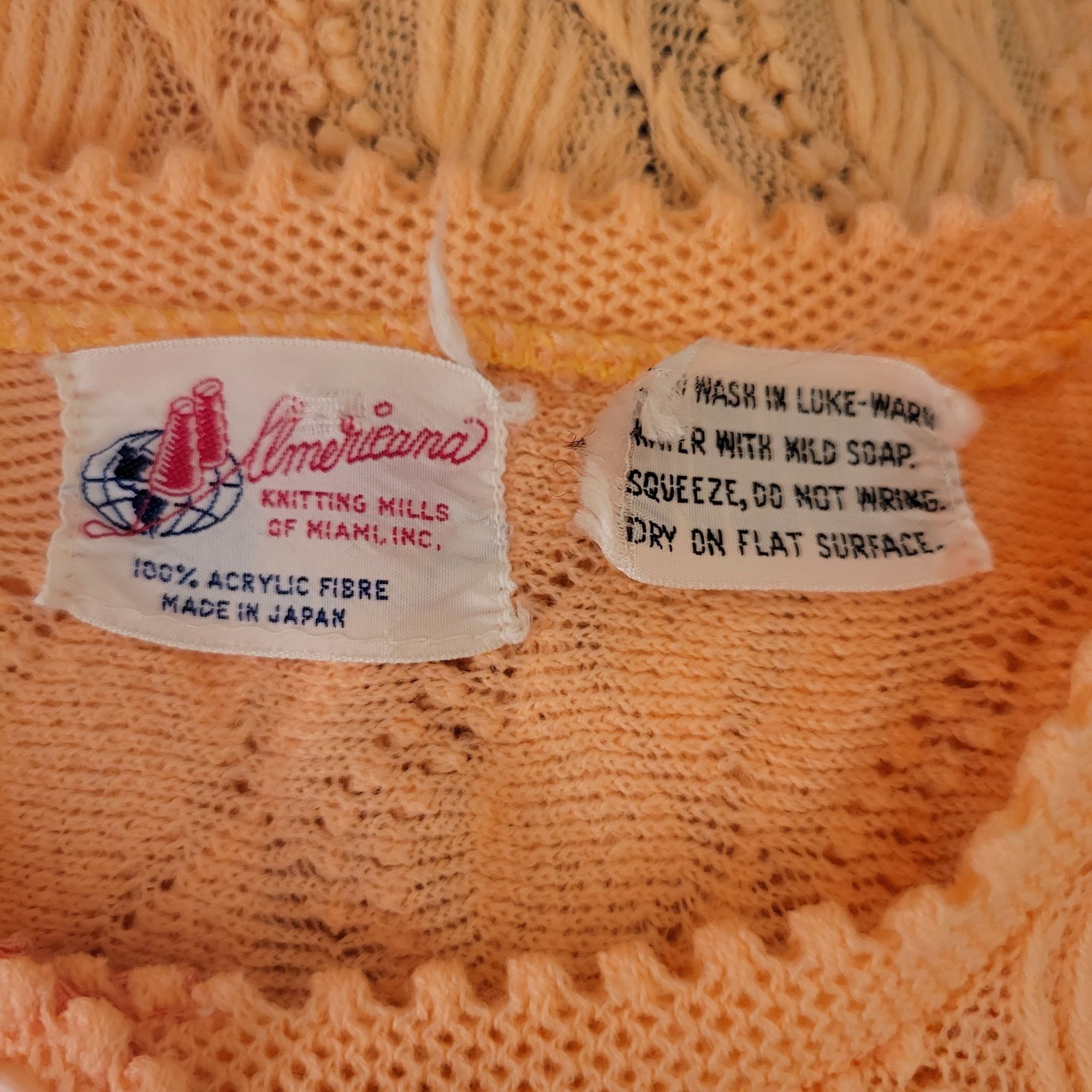 Vintage Vintage Americana Knitting Mills Miami Peach Cardigan Japan Size S / US 4 / IT 40 - 5 Thumbnail