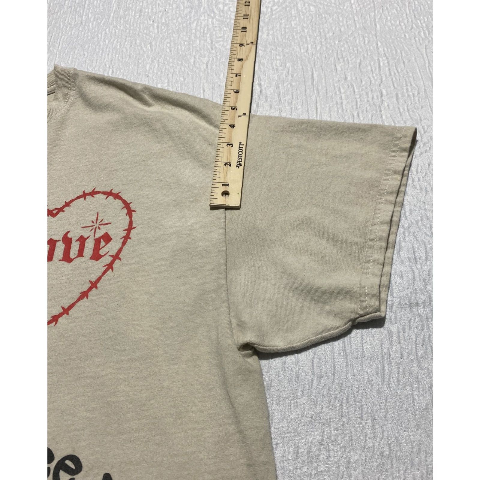 Pacsun PacSun Shirt Mens Large Beige Graphic Tee Forever Young Smiley Butterflies Love Tee Size US L / EU 52-54 / 3 - 3 Thumbnail