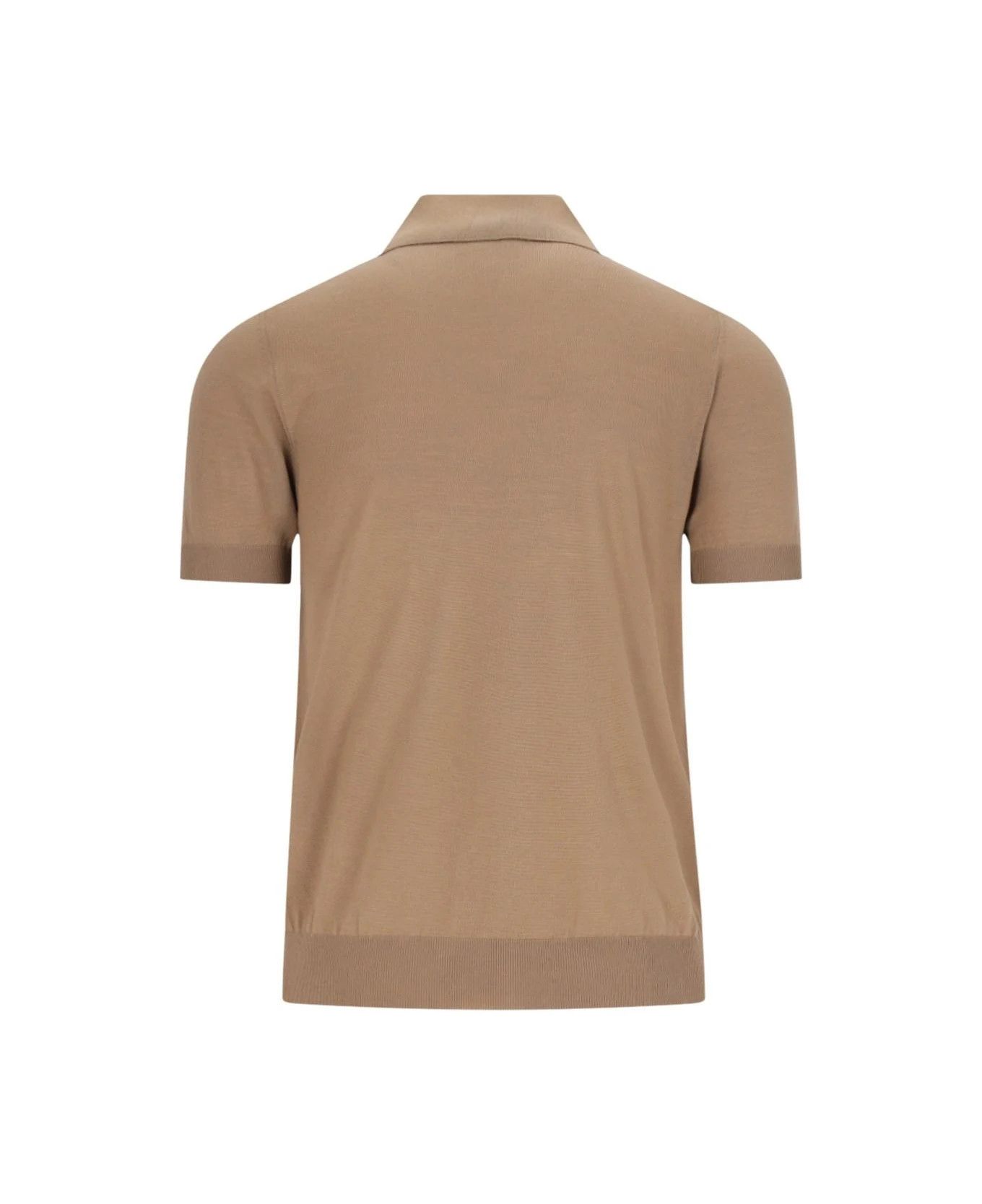 Fendi o1s1wg110126 Polo Shirt in Light Brown Size US L / EU 52-54 / 3 - 2 Thumbnail