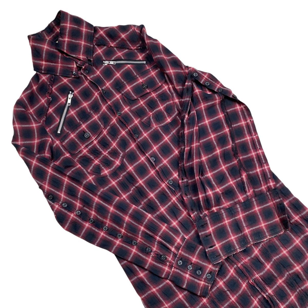 Le Grande Bleu (L.G.B.) LGB Distressed Plaid Flannel Shirts Size US XS / EU 42 / 0 - 7 Thumbnail