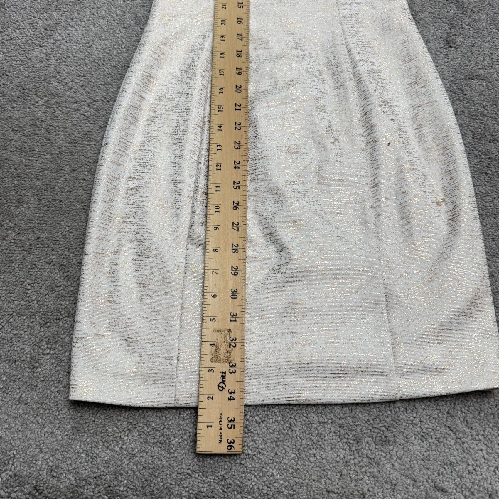 Guess GUESS White Metallic Cut-Out Sleeveless Mini Pencil Dress Womens Short Sleeveless Party Glam Size S / US 4 / IT 40 - 5 Thumbnail
