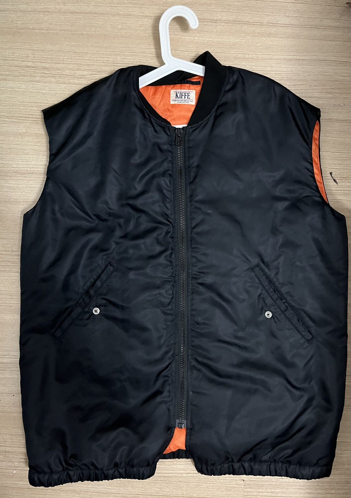 Vintage Vintage KIFFE Bomber Jacket – Black/Orange – Military Style Size US XL / EU 56 / 4 - 1 Thumbnail