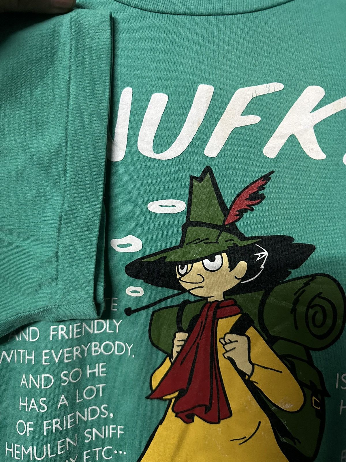Japanese Brand Vintage 90s Snufkin Solitary Chap By Zuiyo Single Stitch Tee Size US M / EU 48-50 / 2 - 7 Thumbnail