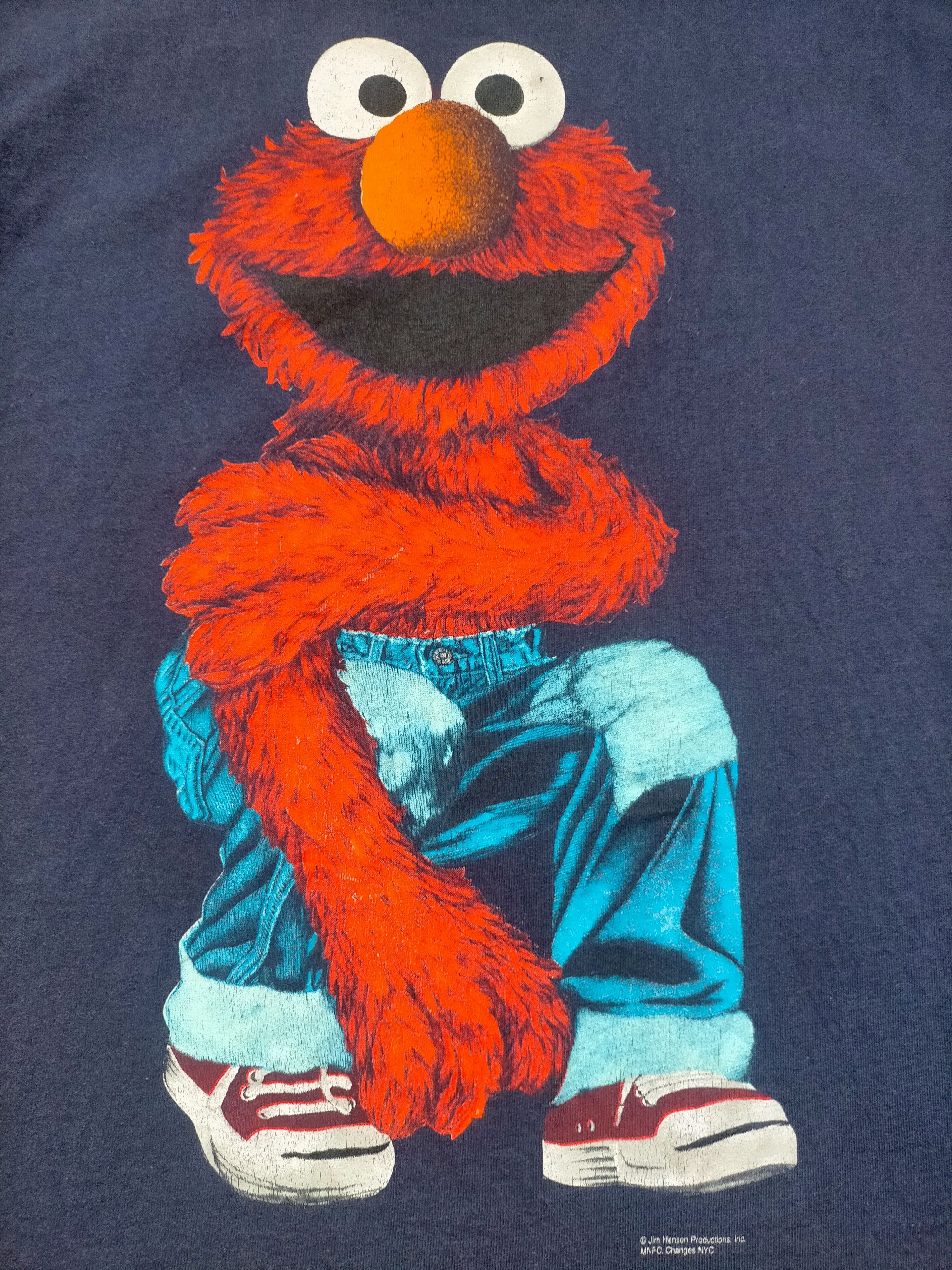Vintage Vintage 90s Elmo Sesame Street Single Stich tee Size US L / EU 52-54 / 3 - 3 Thumbnail