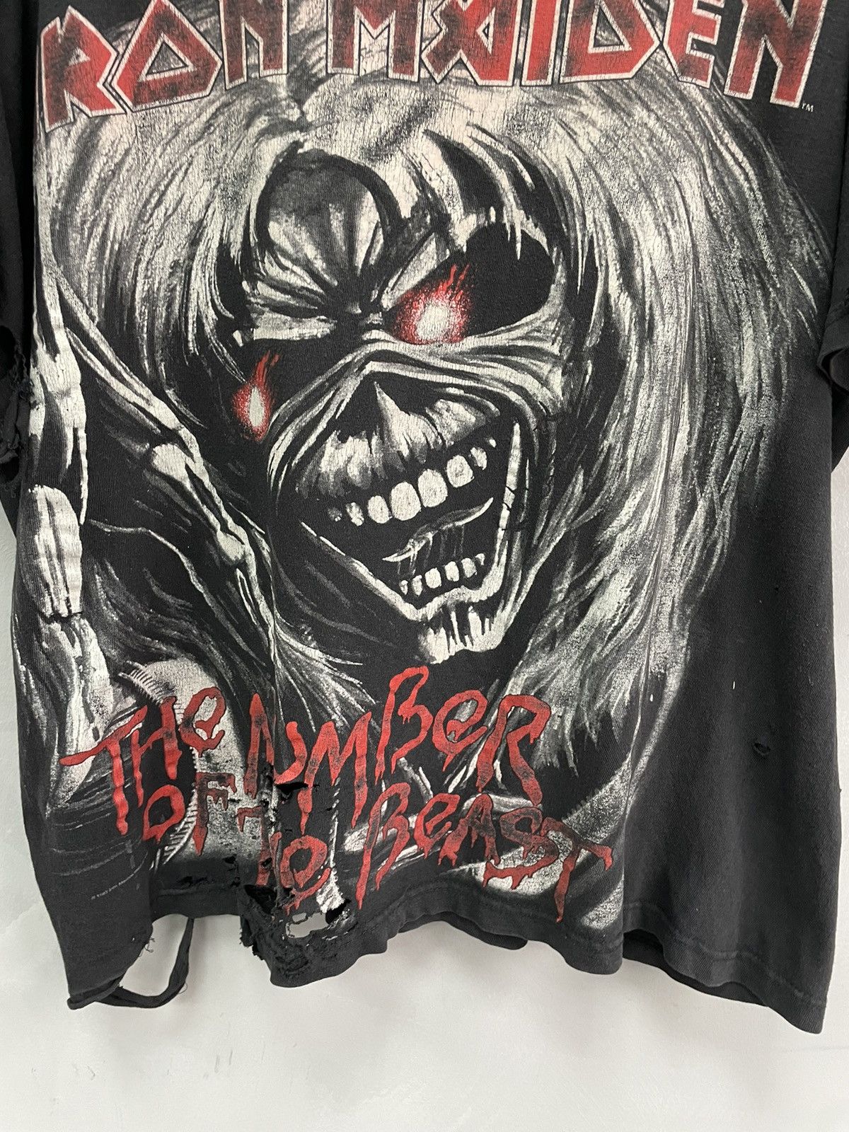 Iron Maiden × Vintage vintage 1990 Iron Maiden BOXY TEE T SHIRT DIRTY thrasher Size US M / EU 48-50 / 2 - 6 Thumbnail