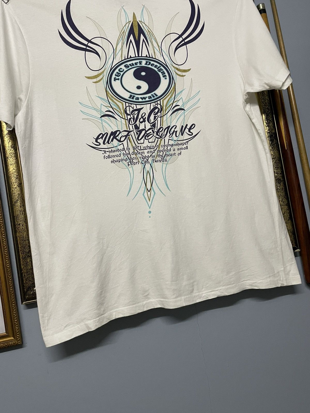 Designer × Japanese Brand × Vintage Vintage 1990s Top Designer T&C Surf Yinyang Riding Tee Size US XL / EU 56 / 4 - 4 Thumbnail