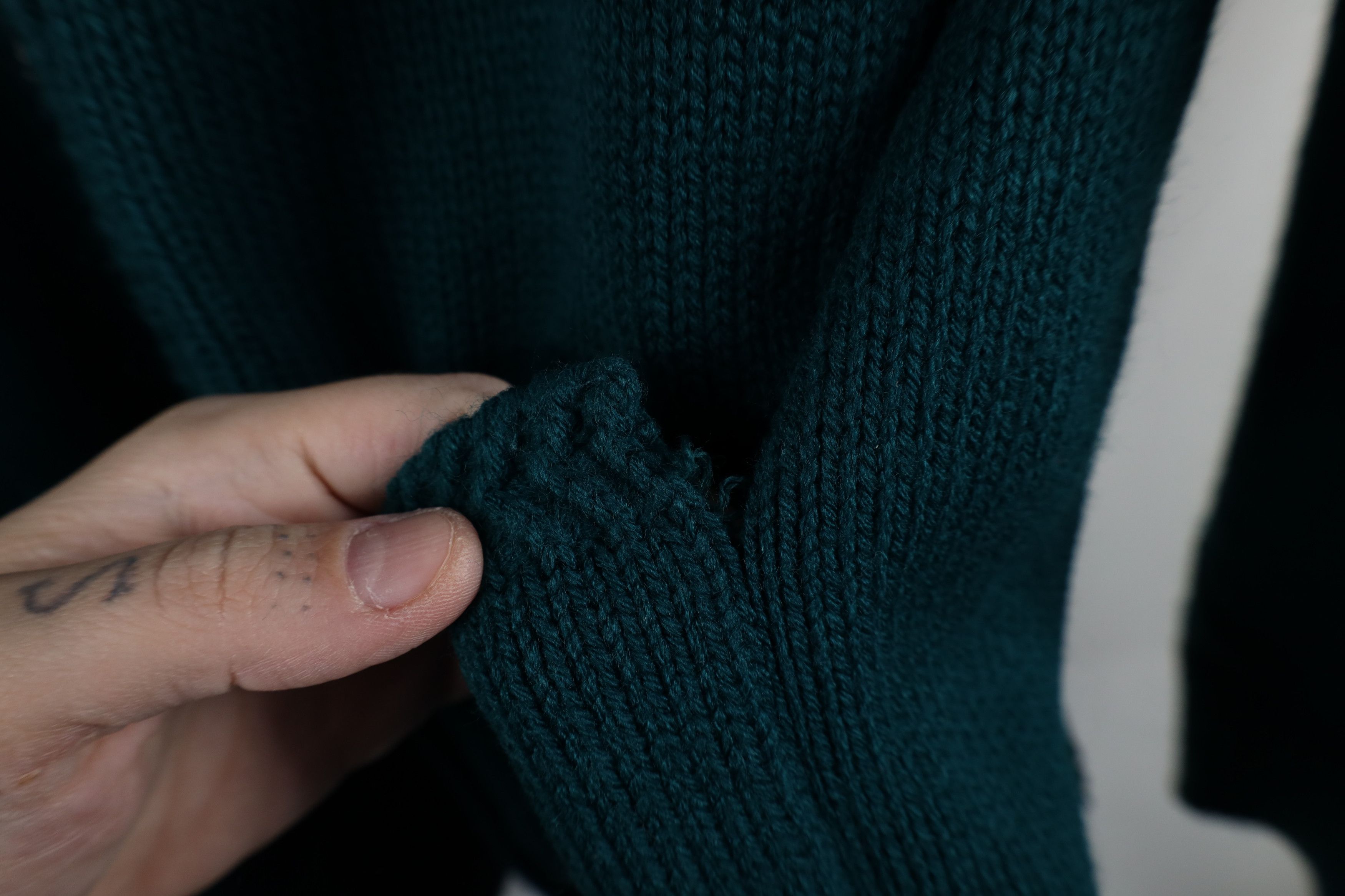 Vintage Vintage 90s Streetwear Knit Button Cardigan Sweater Green Size XL / US 12-14 / IT 48-50 - 7 Thumbnail