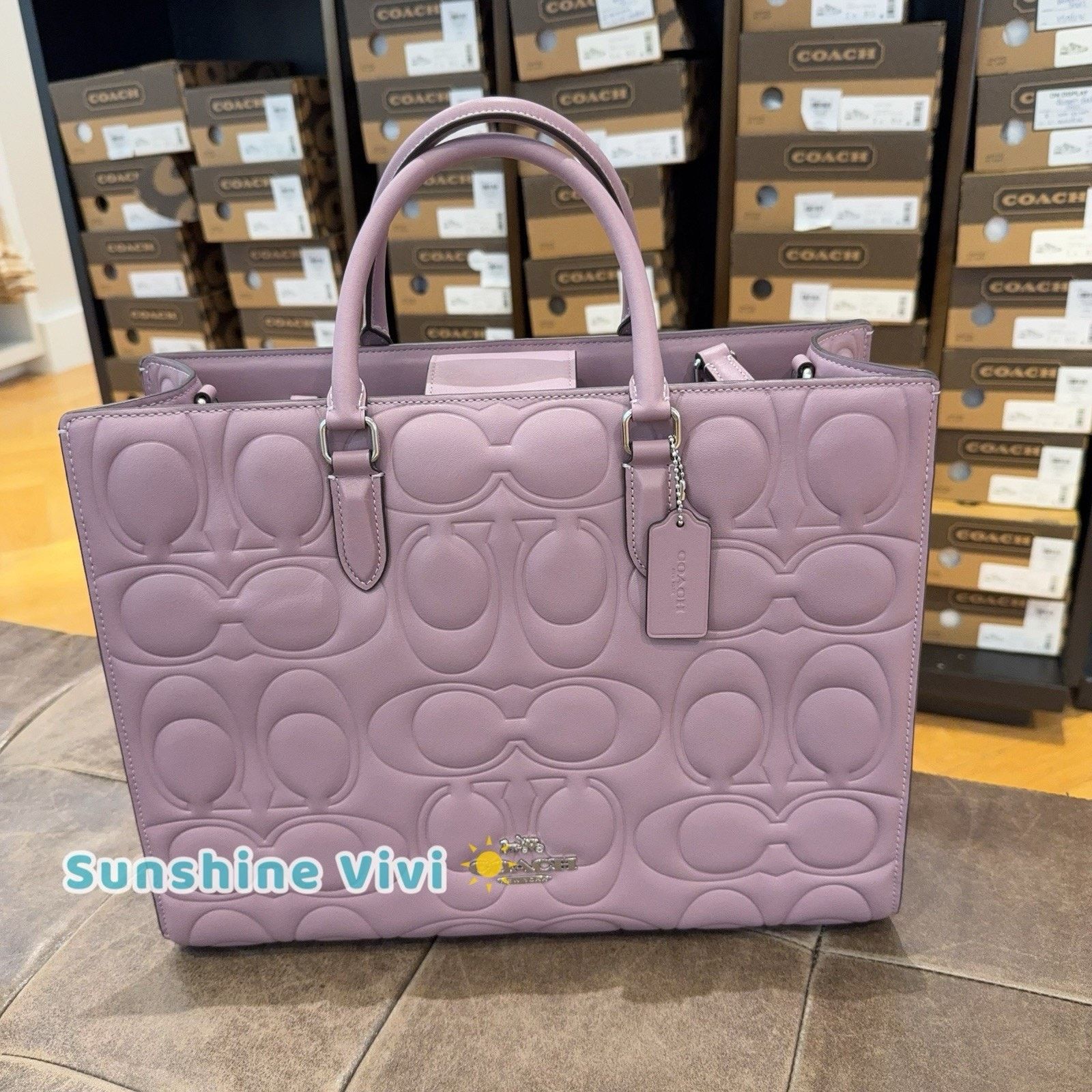 Coach NWT Coach Large Maggie Tote Bag Blocked CY672 Silver JASMINE Size ONE SIZE - 1 Thumbnail