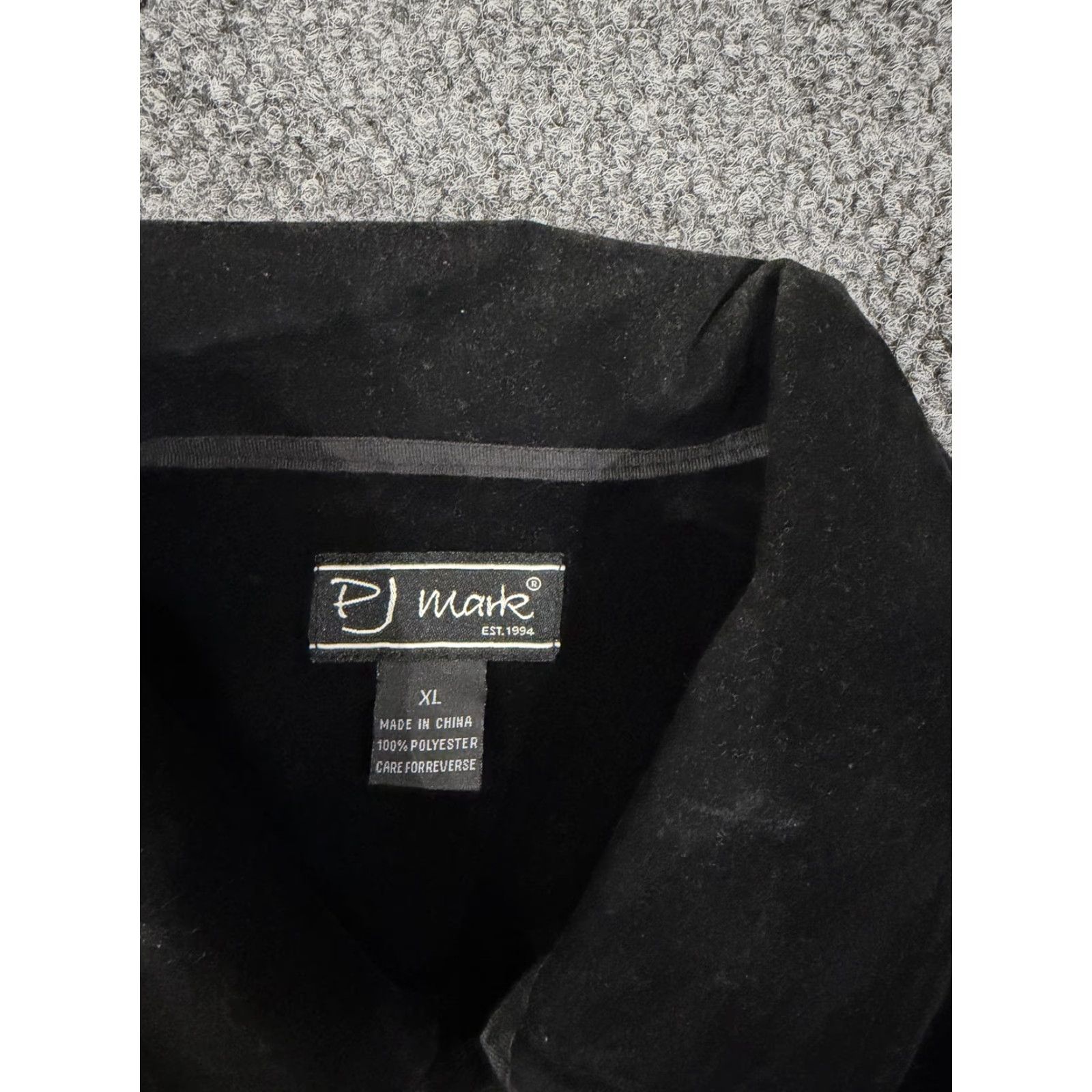 Velvet PJ Mark Jacket Mens XL Black Velvet Button Front Bomber Streetwear Casual Workwear Size US 36 / EU 52 - 7 Thumbnail