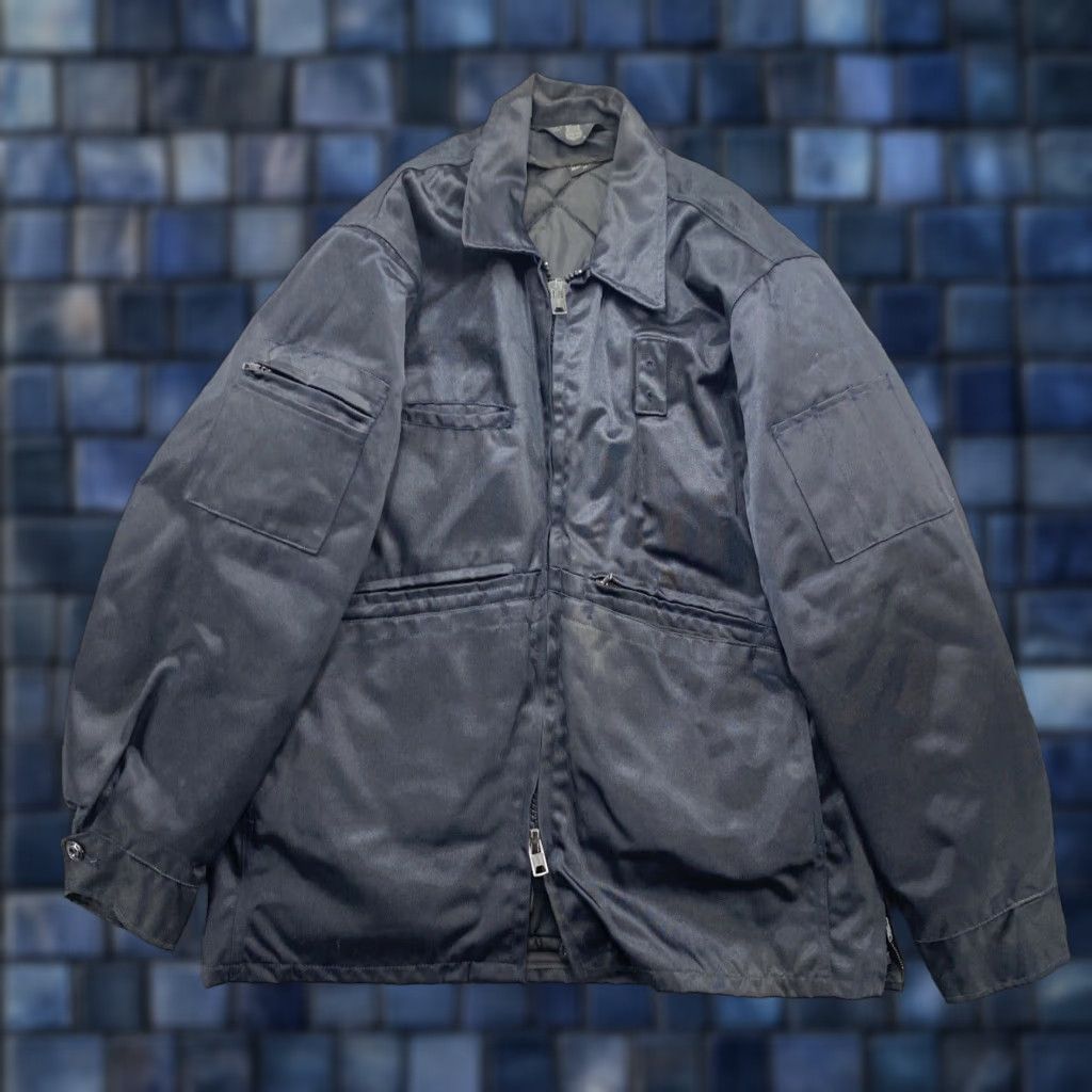 Vintage Public Safety Apparel Thinsulate Bomber Jacket Navy Blue 44R Men Short Jacket Windproof Zipper Pockets Size US S / EU 44-46 / 1 - 1 Thumbnail