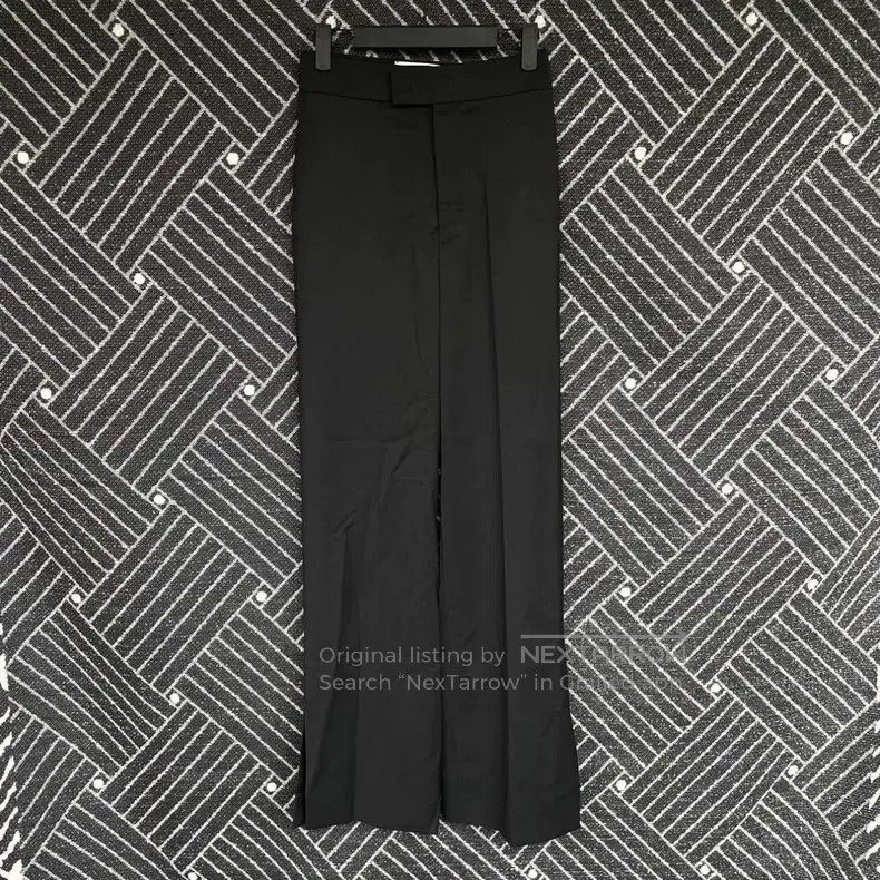 Fendi Fendi Black Straight Pants with Slit Bottoms Size 24" / US 00 / IT 34 - 1 Thumbnail