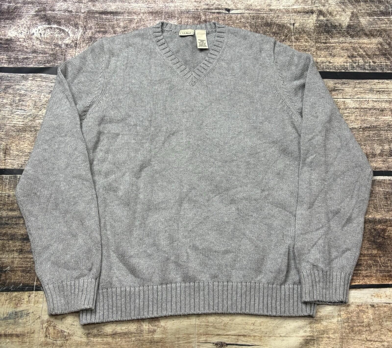 L.L. Bean LL Bean Sweater Womens Medium Cotton V-Neck Pullover Y2K Size M / US 6-8 / IT 42-44 - 1 Thumbnail