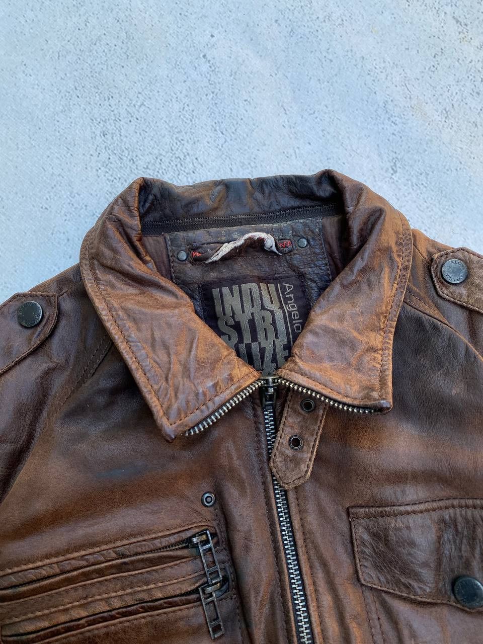 Other Leather Faded Avant Garde brown Rick Owens style Jacket Size US XL / EU 56 / 4 - 11 Thumbnail