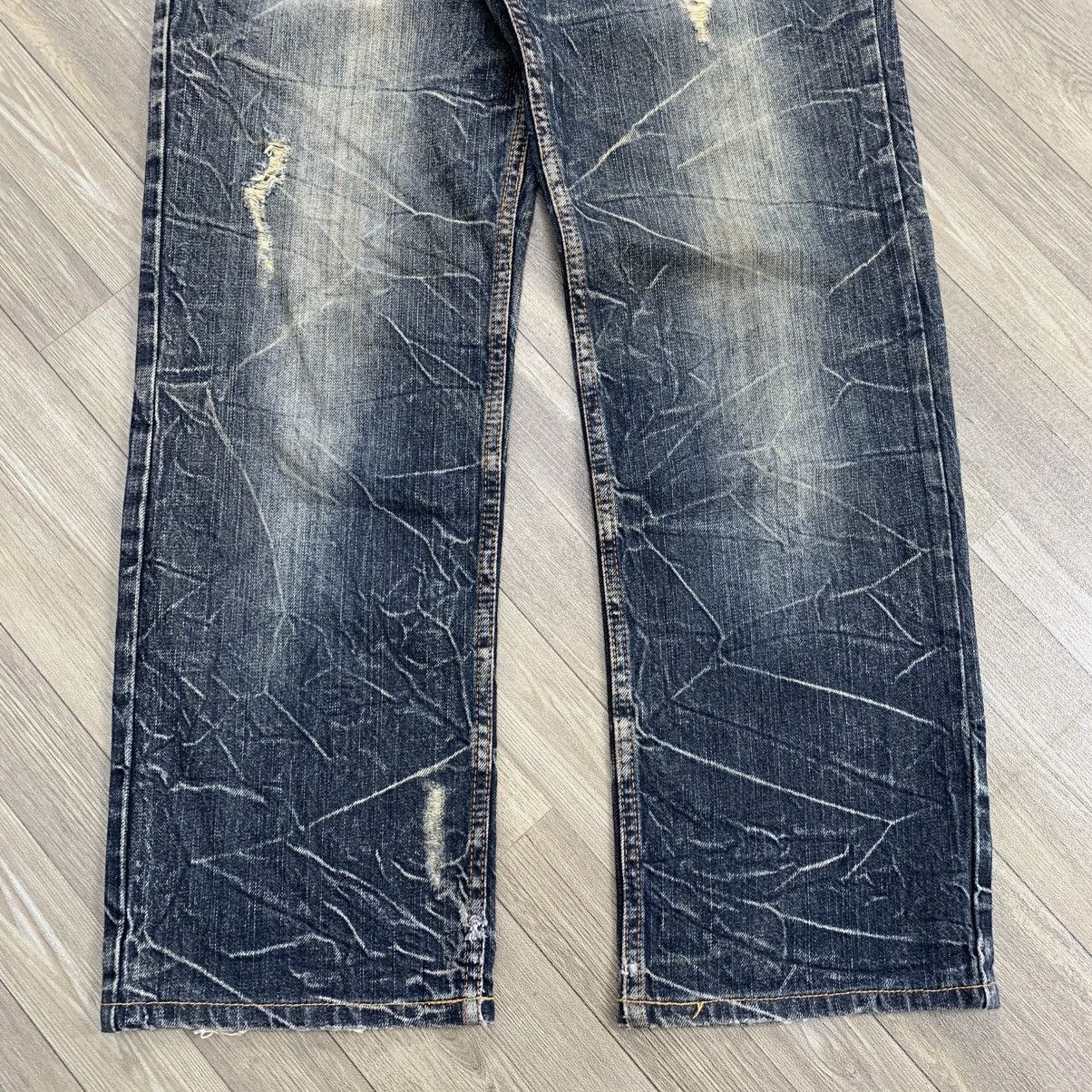 Japanese Brand × Le Grande Bleu (L.G.B.) LGB Style💥Nylaus Double Waist Distressed Denim Pants Size US 32 / EU 48 - 2 Thumbnail