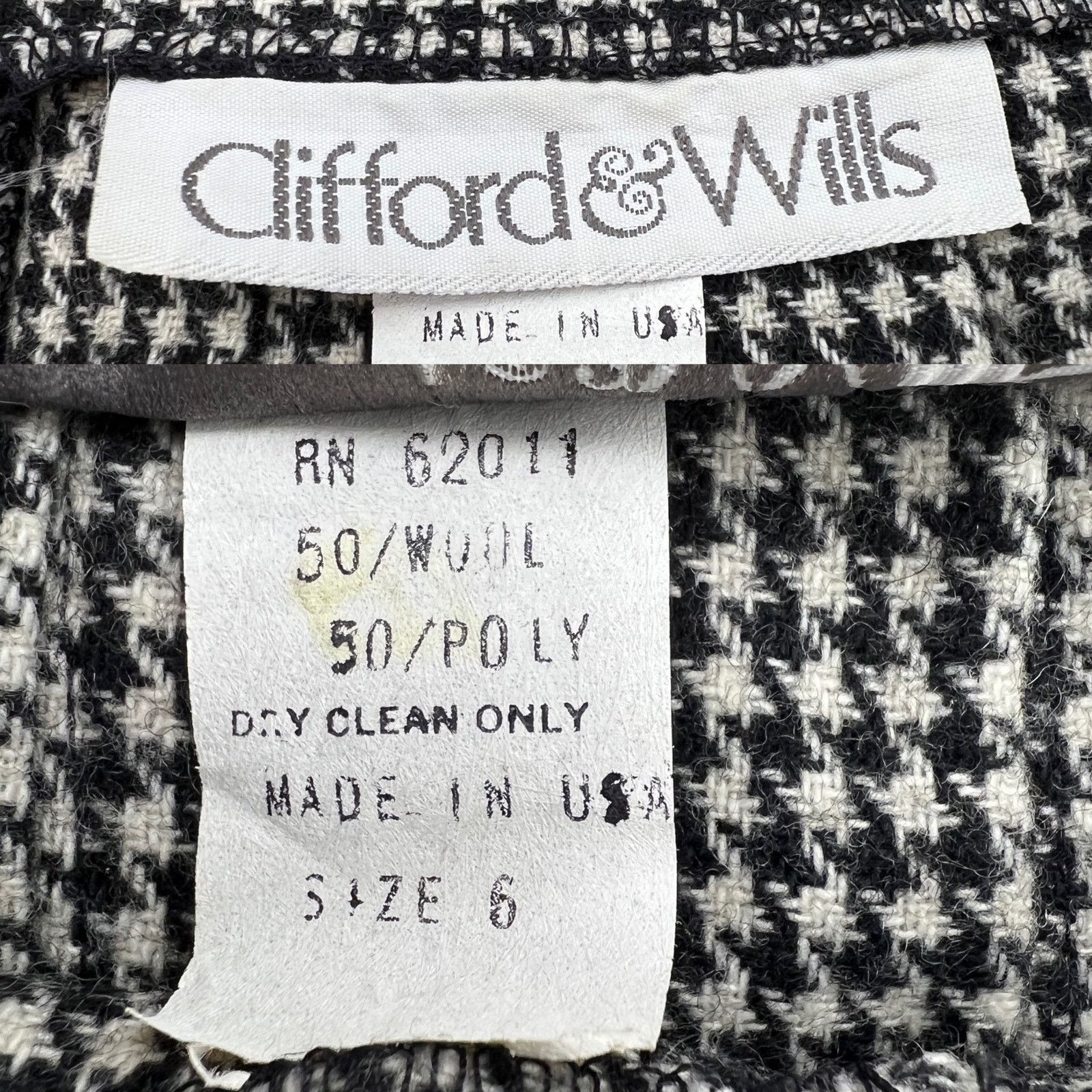 Vintage Vintage Houndstooth Wool Pleated Skirt Size 28" / US 6 / IT 42 - 3 Thumbnail