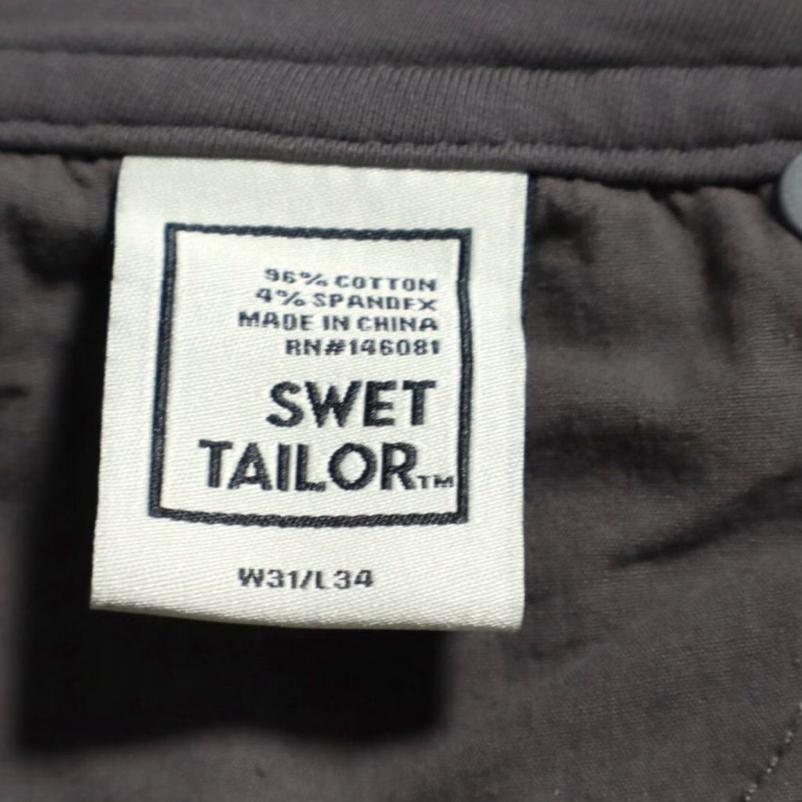 Vintage Swet Tailor Slim Stretch Cotton Twill Chino Pants Gray Men 31 Size US 31 - 6 Thumbnail