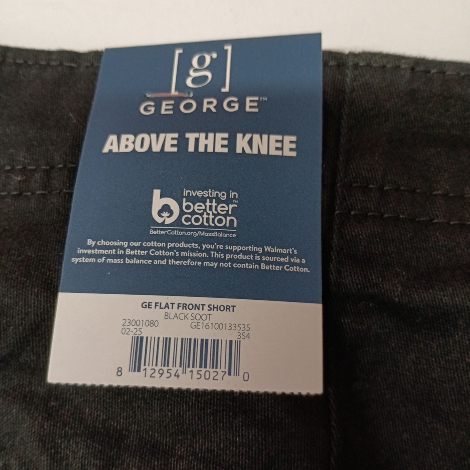 George George Twill Shorts Men's Size 40 Black Flat Front 9" Inseam Size US 40 / EU 56 - 5 Thumbnail