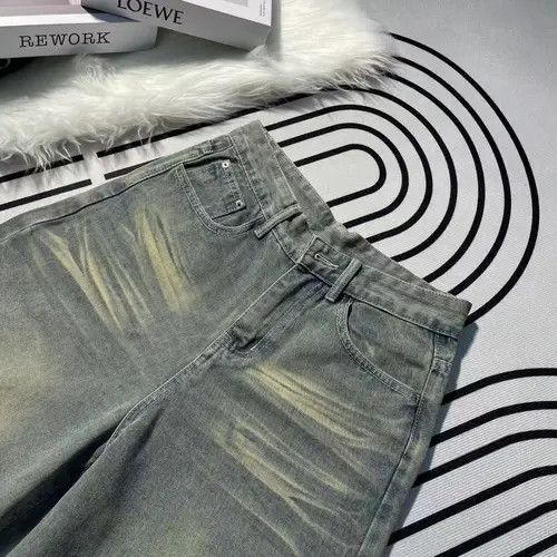 Other Blue washed distressed vintage straight denim shorts Size US 32 / EU 48 - 4 Thumbnail