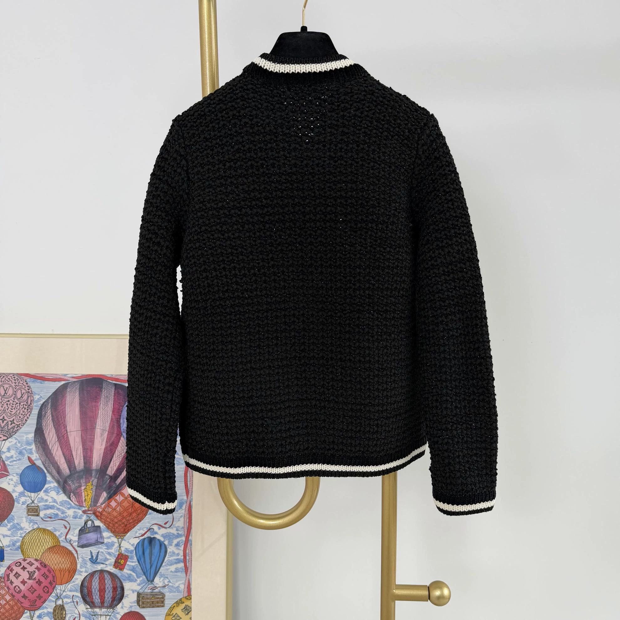 Maje Maje Women's Black Knit Jacket 3 Size L / US 10 / IT 46 - 2 Thumbnail