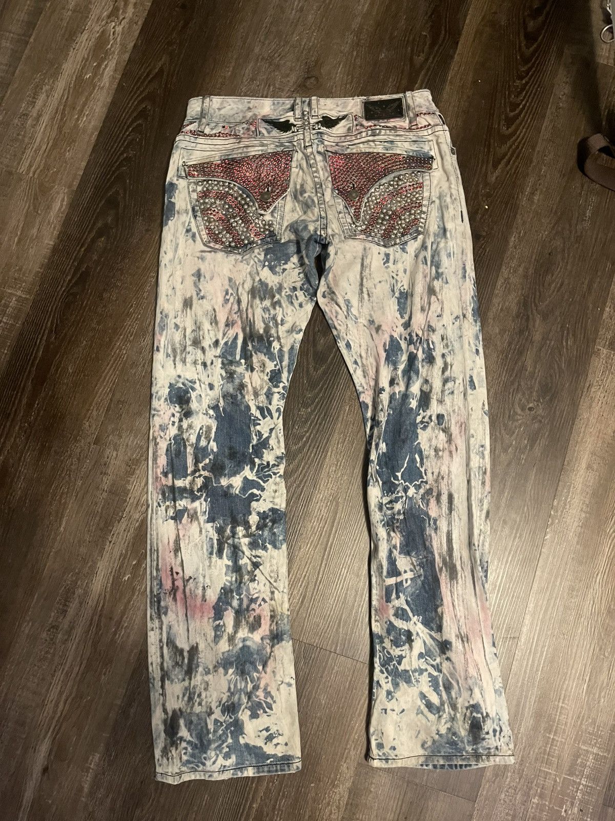 Robins Jeans Robins Jeans Fully Studded Baba Wash Jeans Size US 34 / EU 50 - 2 Thumbnail