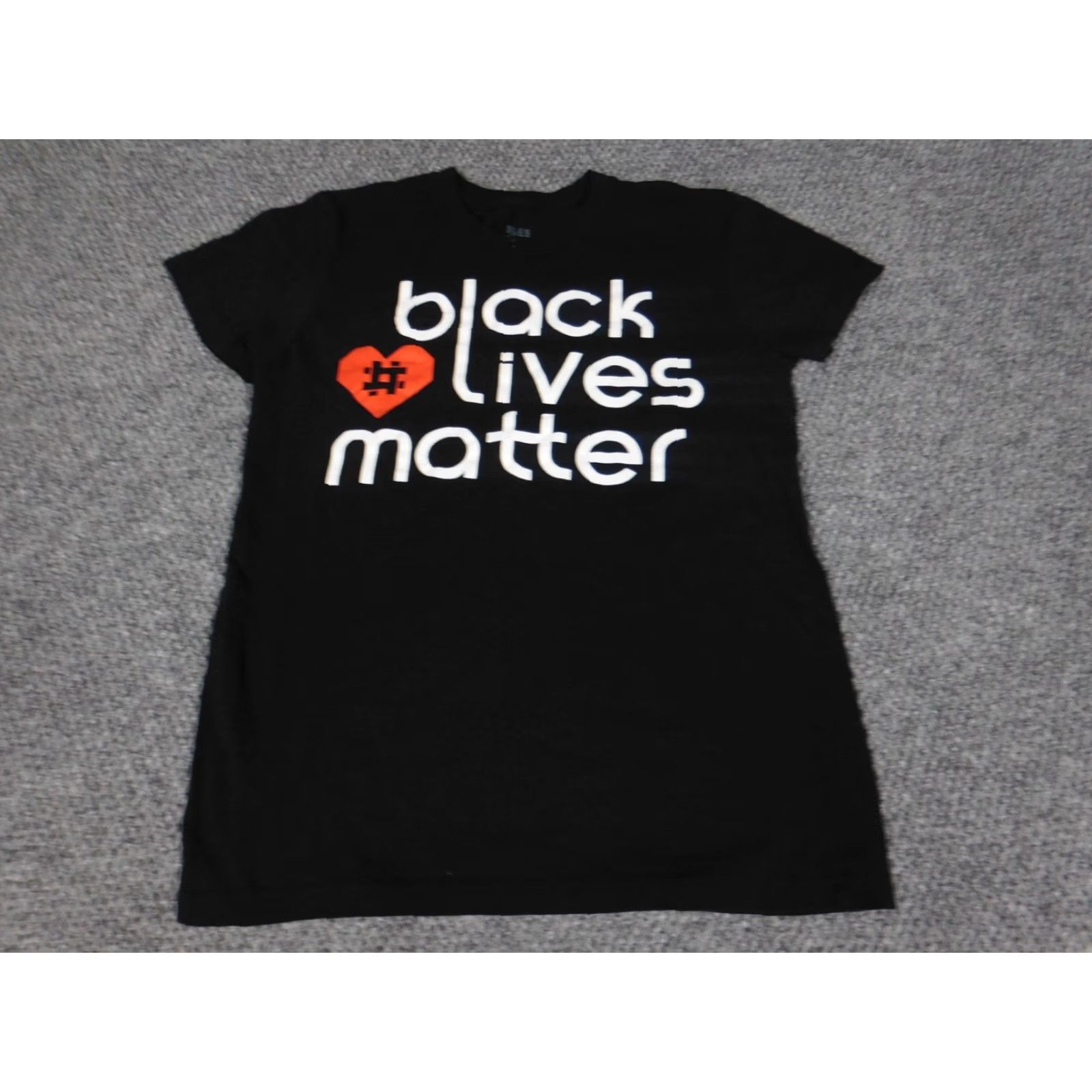 Vintage Black Lives Matter Womens Shirt L Black Short Sleeve Round Neck Casual Basic Blouse 100% Cotton Lightweight Womens Size L / US 10 / IT 46 - 3 Thumbnail