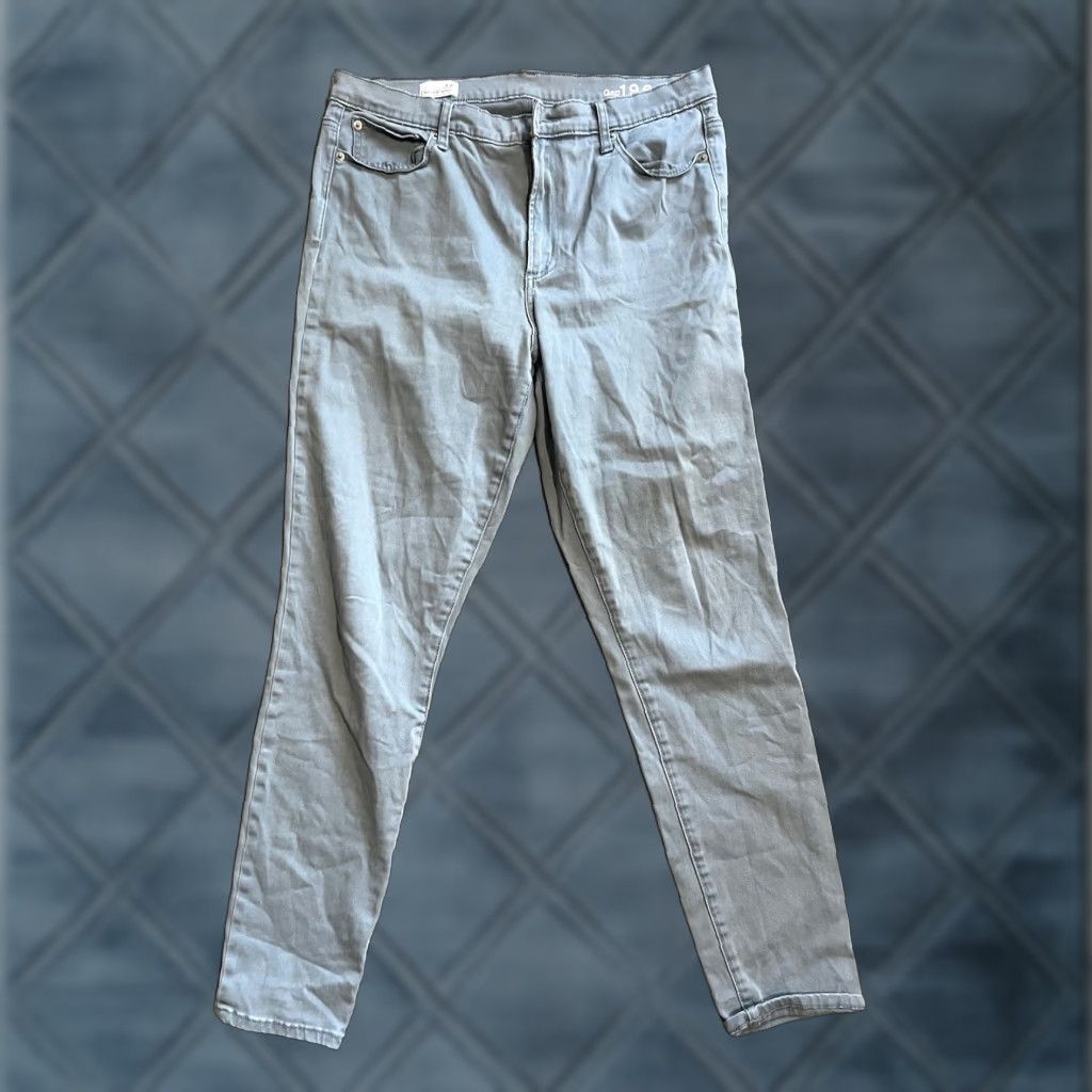 Gap Women’s Gap 1969 High Rise Skinny Jeans Size 33R Stretch Denim Gray Size 24" / US 00 / IT 34 - 1 Thumbnail