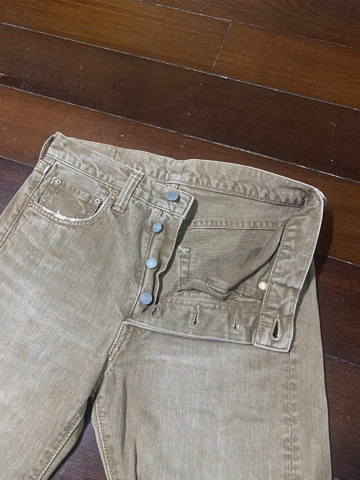 Full Count & Co. Rare fullcount 1280 k slim Straight Denim Jeans brown faded Size US 29 - 9 Thumbnail