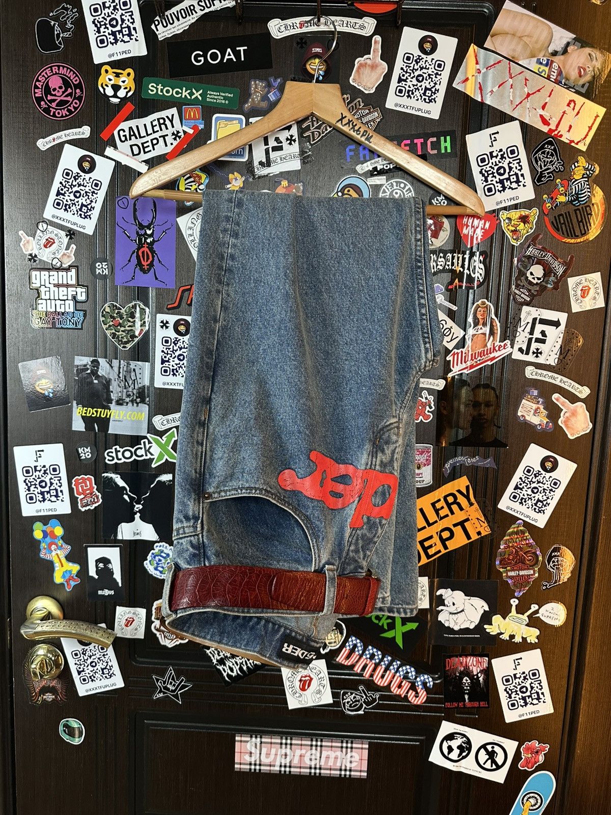 Sp5der Spider Worldwide “Spider” V3 Indigo Denim Jeans Size US 32 / EU 48 - 1 Thumbnail
