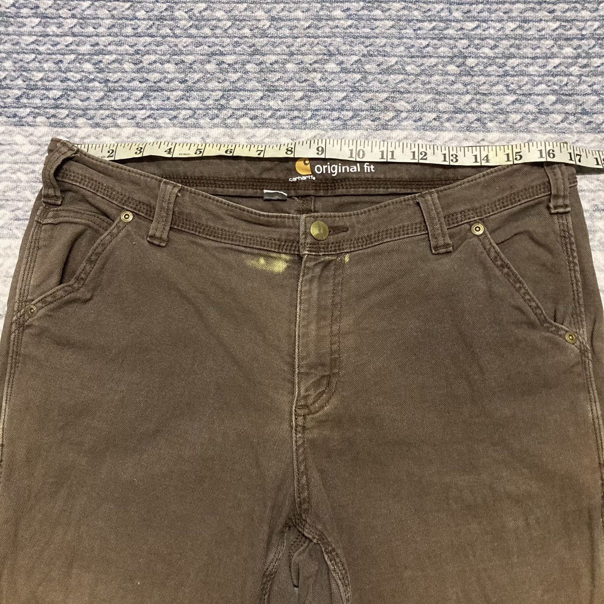 Carhartt × Carhartt Wip × Vintage Sunfaded Carhartt Brown Carpenter Pants with Some Paint Size US 32 / EU 48 - 13 Thumbnail