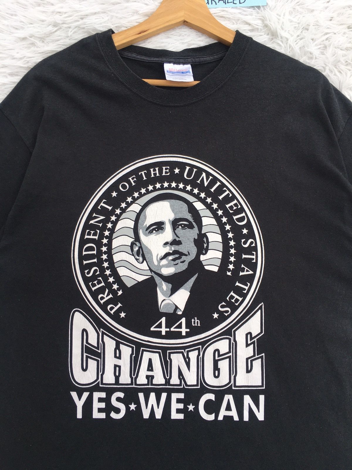 Vintage Rare Vintage USA 44th President Barrack Obama Tshirt Size US L / EU 52-54 / 3 - 1 Thumbnail