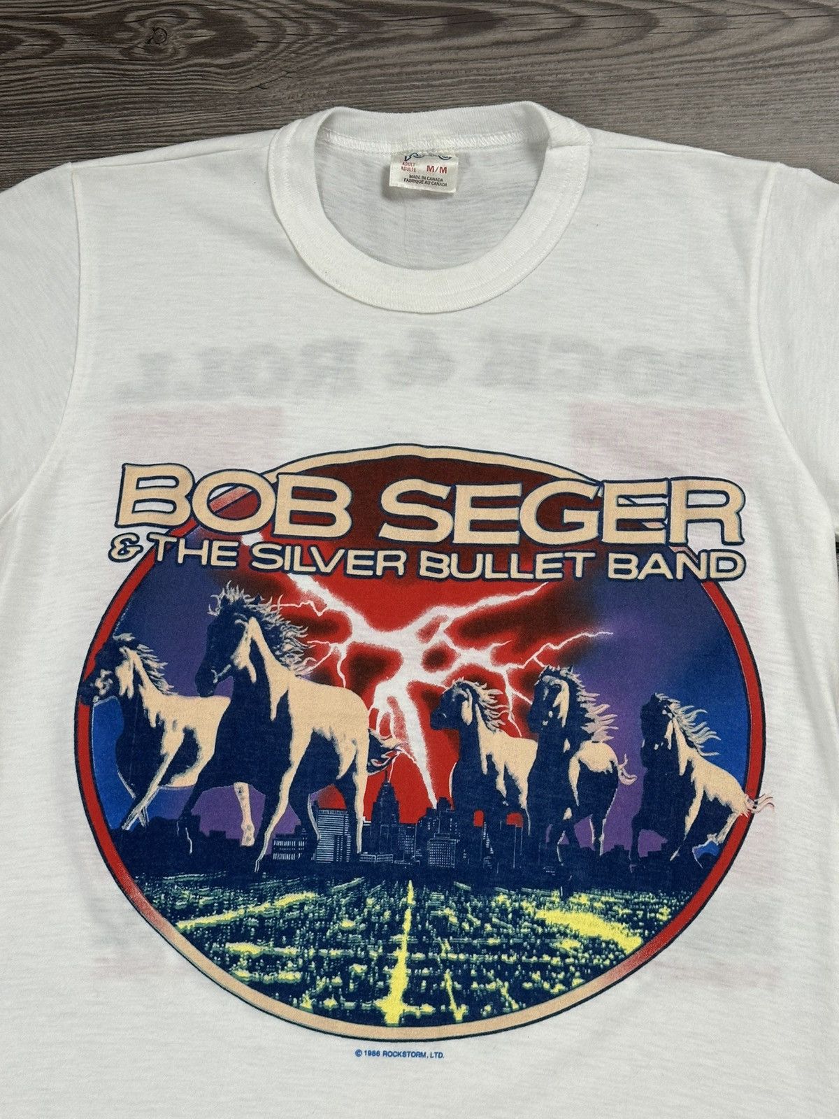 Band Tees 80’s Bob Seger & The Silver Bullet Band Ringer T Shirt Size US S / EU 44-46 / 1 - 3 Thumbnail