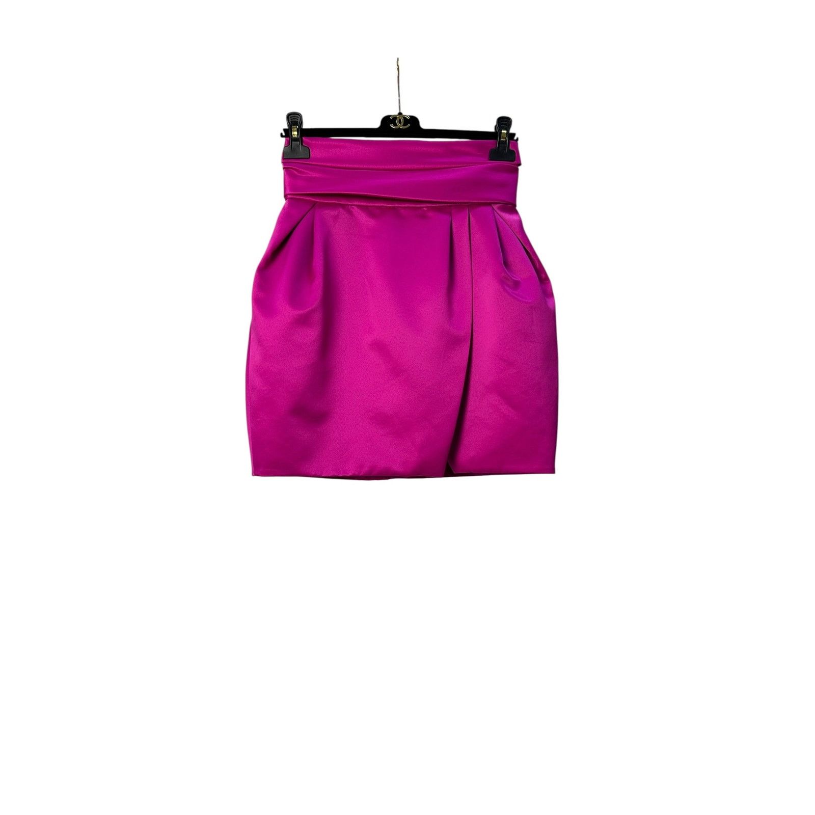 Alexandre Vauthier Alexandre Vauthier Satin Fuchsia Mini skirt Sz.38 Size 26" / US 2 / IT 38 - 3 Thumbnail