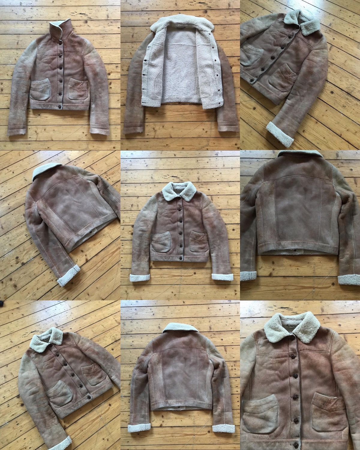 Miu Miu PRADA Sheepskin Dyed Fur Leather Coat Aviator Jacket Bomber Size M / US 6-8 / IT 42-44 - 10 Thumbnail