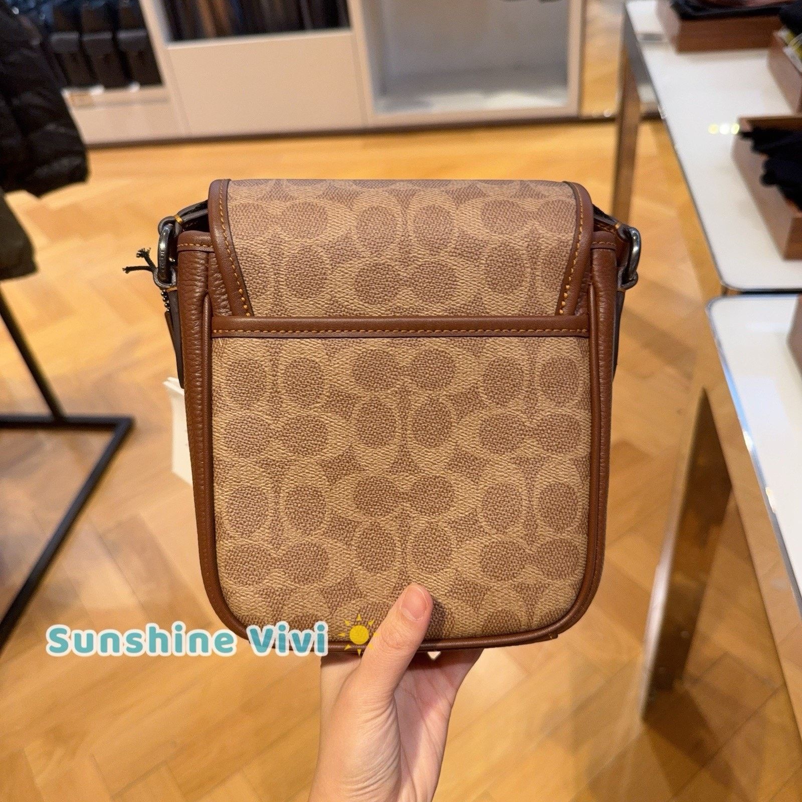 Coach NWT COACH Lucas Crossbody Bag Signature Gunmetal CDC33 Size ONE SIZE - 4 Thumbnail