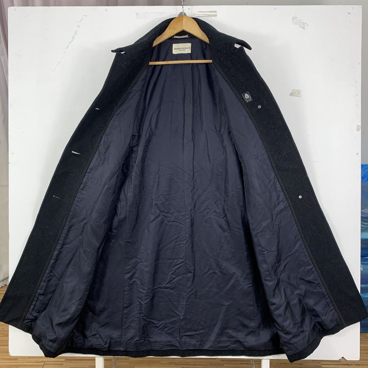 Pierre Balmain Vintage PIERRE BALMAIN Paris Tokyo Plain Wool Long Coat Size US L / EU 52-54 / 3 - 5 Thumbnail