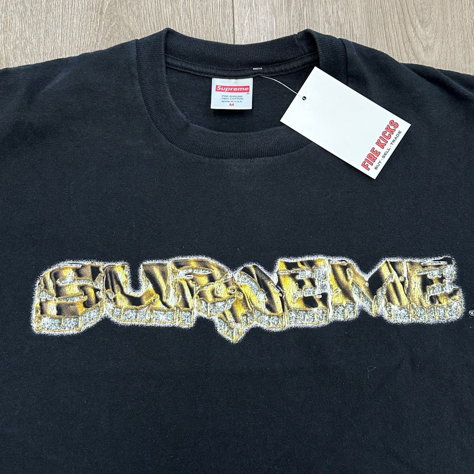 Supreme FW21 Supreme Diamond Tee T Shirt Black size Medium M B22 Size US M / EU 48-50 / 2 - 3 Thumbnail