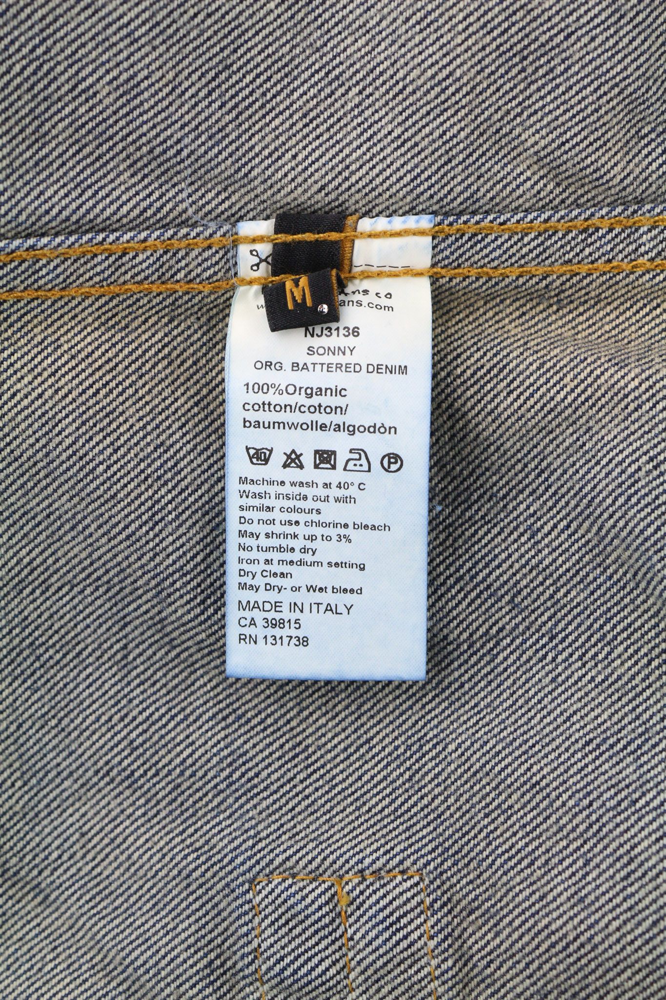 Nudie Jeans SONNY BATTERED M Cotton Denim Faded Jacket 80792 Size US M / EU 48-50 / 2 - 6 Thumbnail