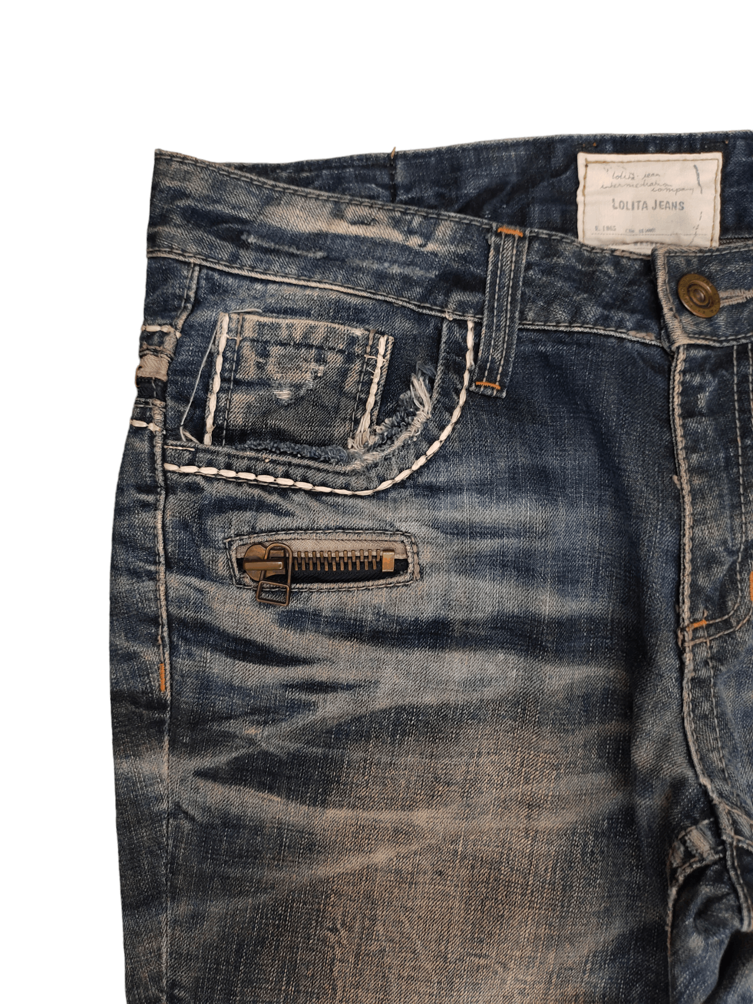 Kapital Vintage Y2k Lolita Distress Faded Jeans True Religion Styles Size US 32 / EU 48 - 12 Thumbnail