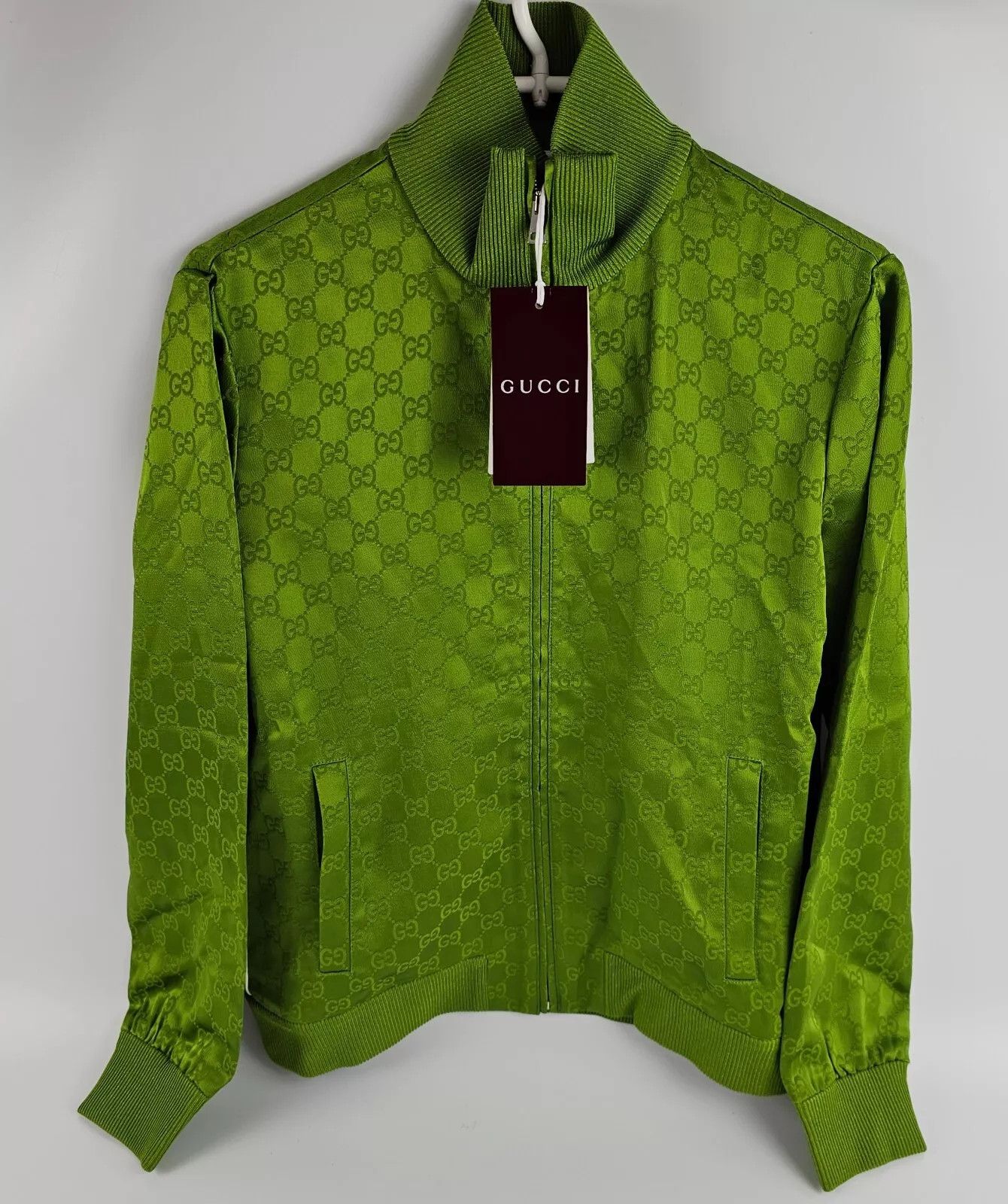 Gucci GUCCI Green GG Jacquard Zip Track Jacket New & Authentic Size M / US 6-8 / IT 42-44 - 1 Thumbnail