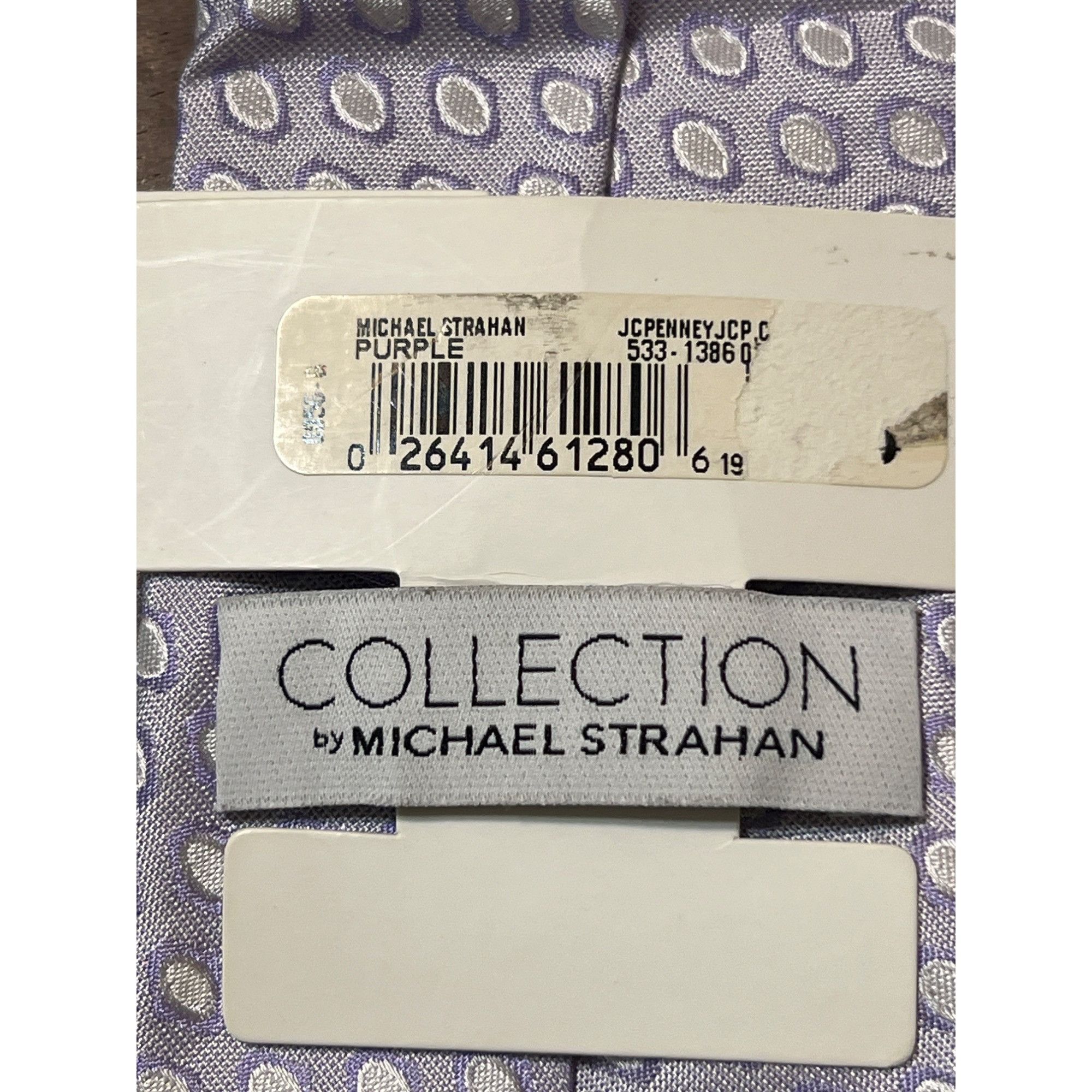 Other Michael Strahan Collection 100% Silk Purple Geometric Mens T Size ONE SIZE - 4 Thumbnail