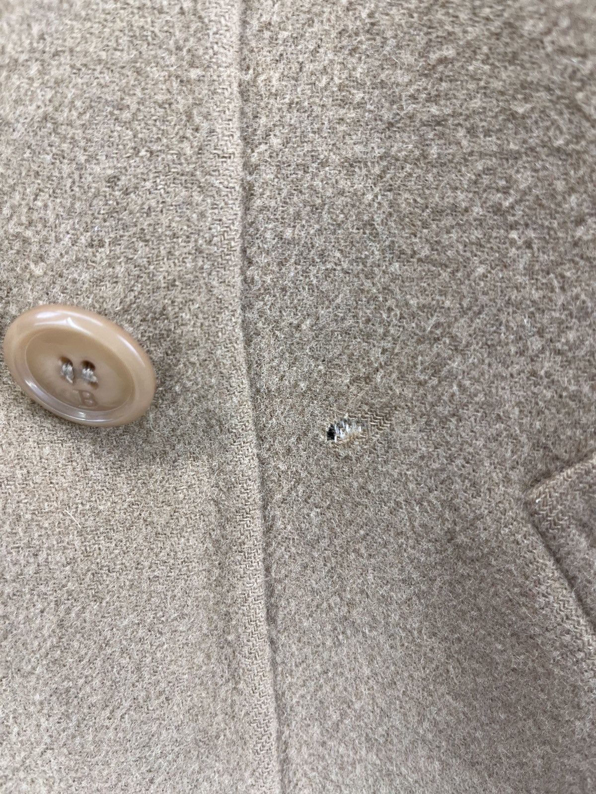 Burberry × Vintage Vintage 90s Burberry Double Breasted Wool Jacket Size L / US 10 / IT 46 - 14 Thumbnail