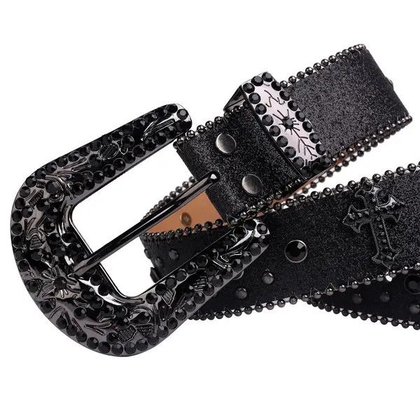 Leather Sachiko x Itou Cross Black PU Leather Belt Size ONE SIZE - 4 Thumbnail
