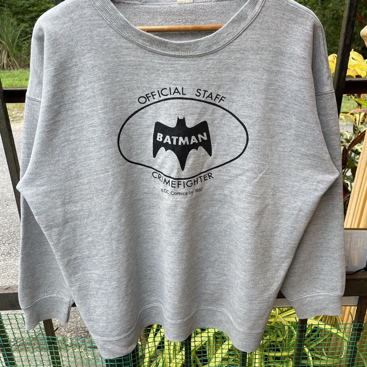 Vintage 🔥Vintage 1982 Batman Dc Comics Crime Fight Promo Sweatshirts Size US L / EU 52-54 / 3 - 5 Thumbnail